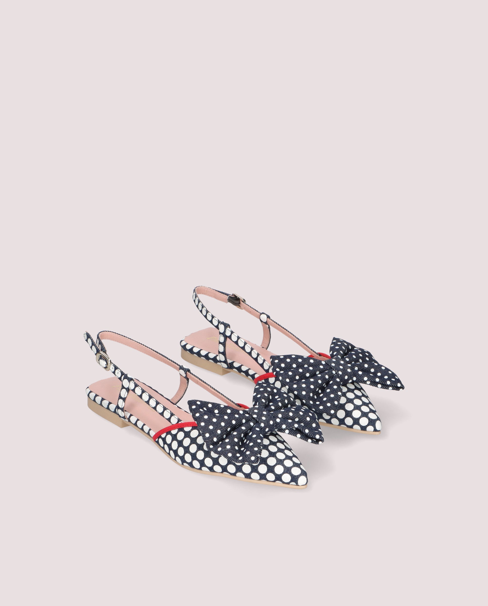 Yvette Blue Knitted Ballerinas