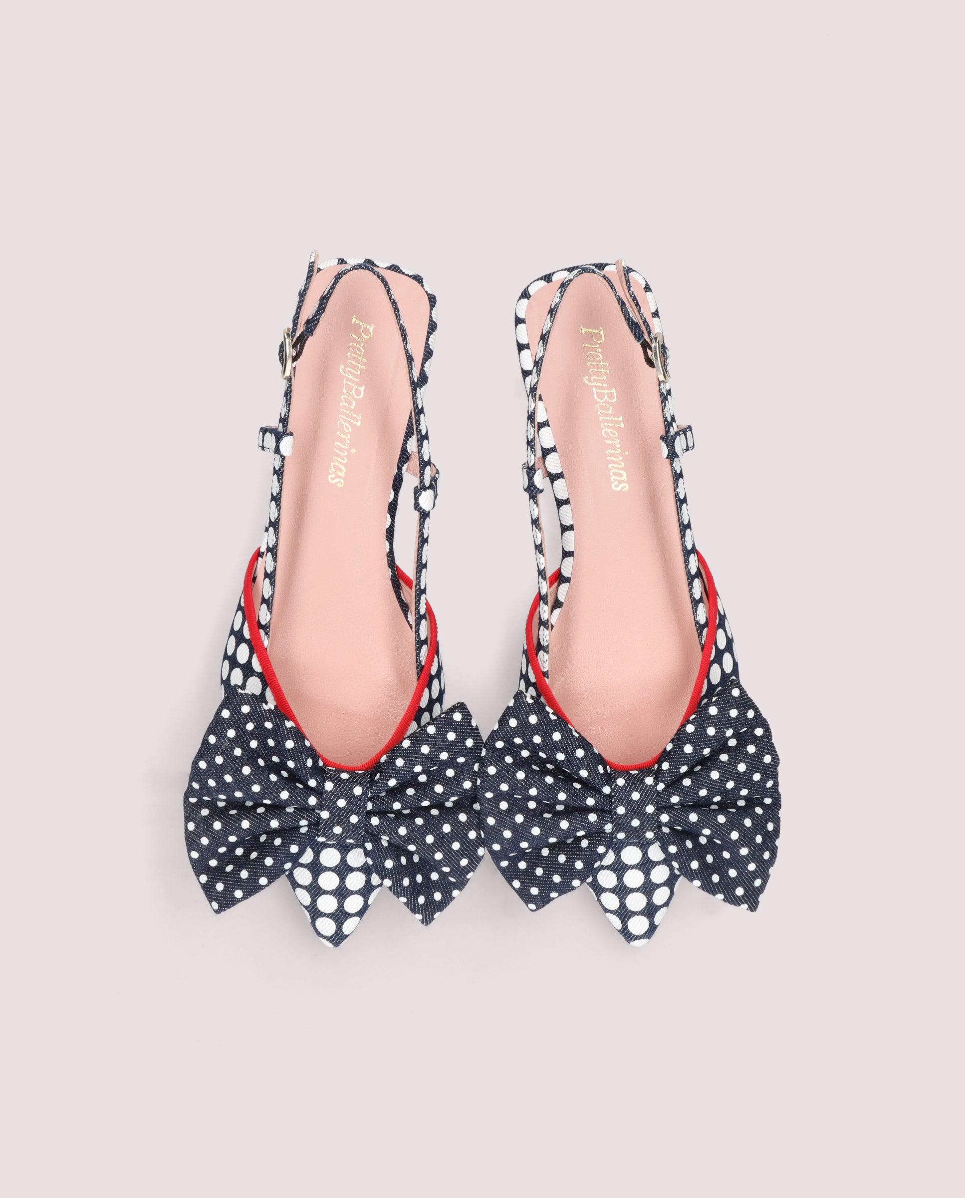 Yvette Blue Knitted Ballerinas