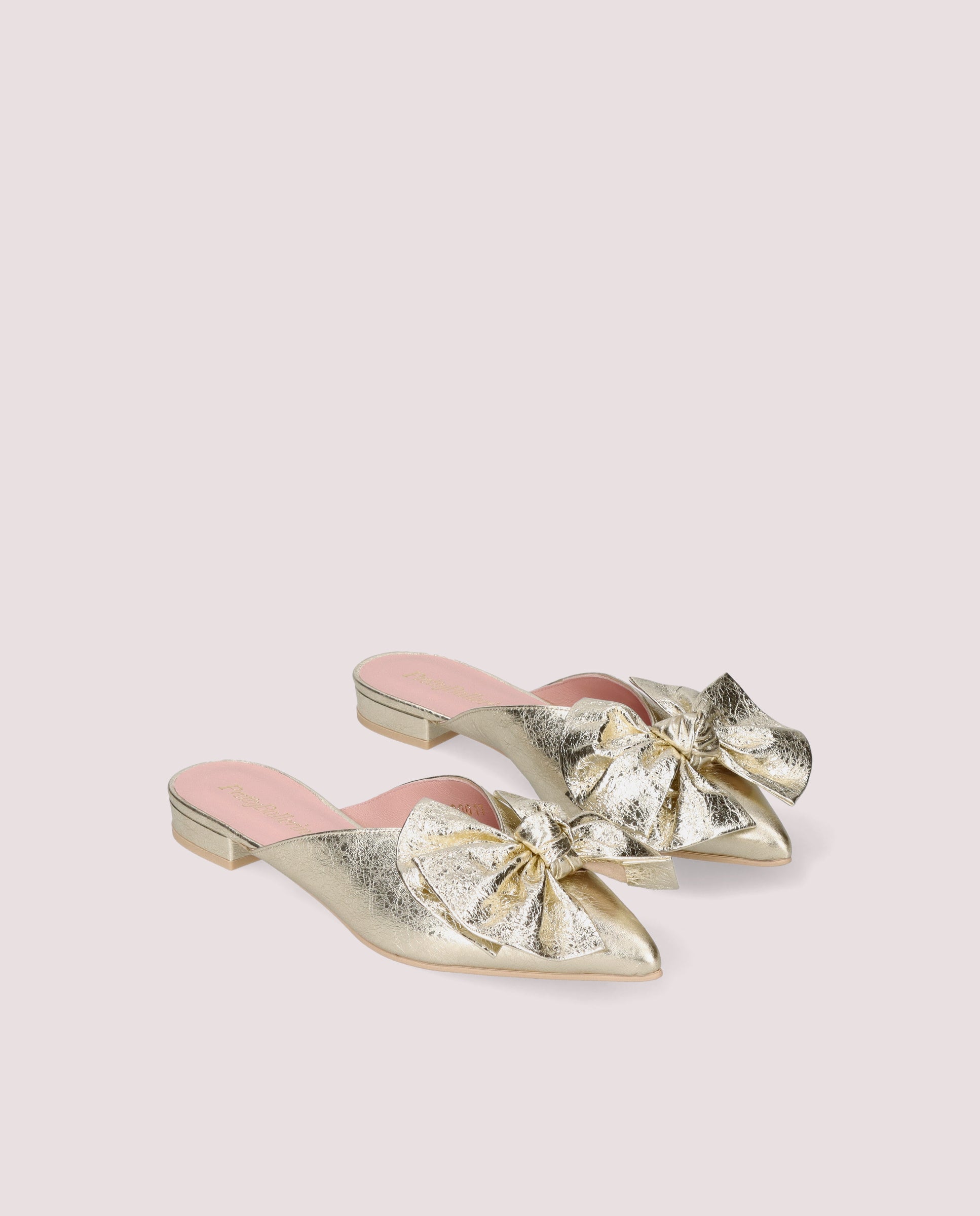 Clementine Mules Gold Metallic Leather