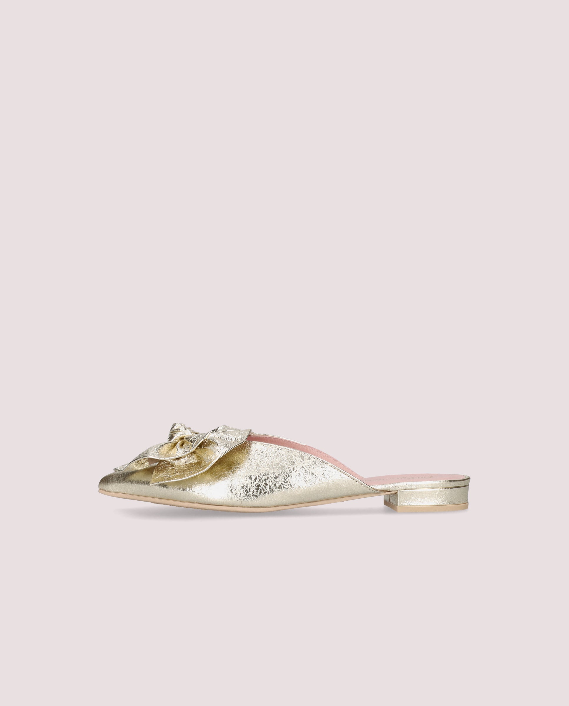 Clementine Mules Gold Metallic Leather