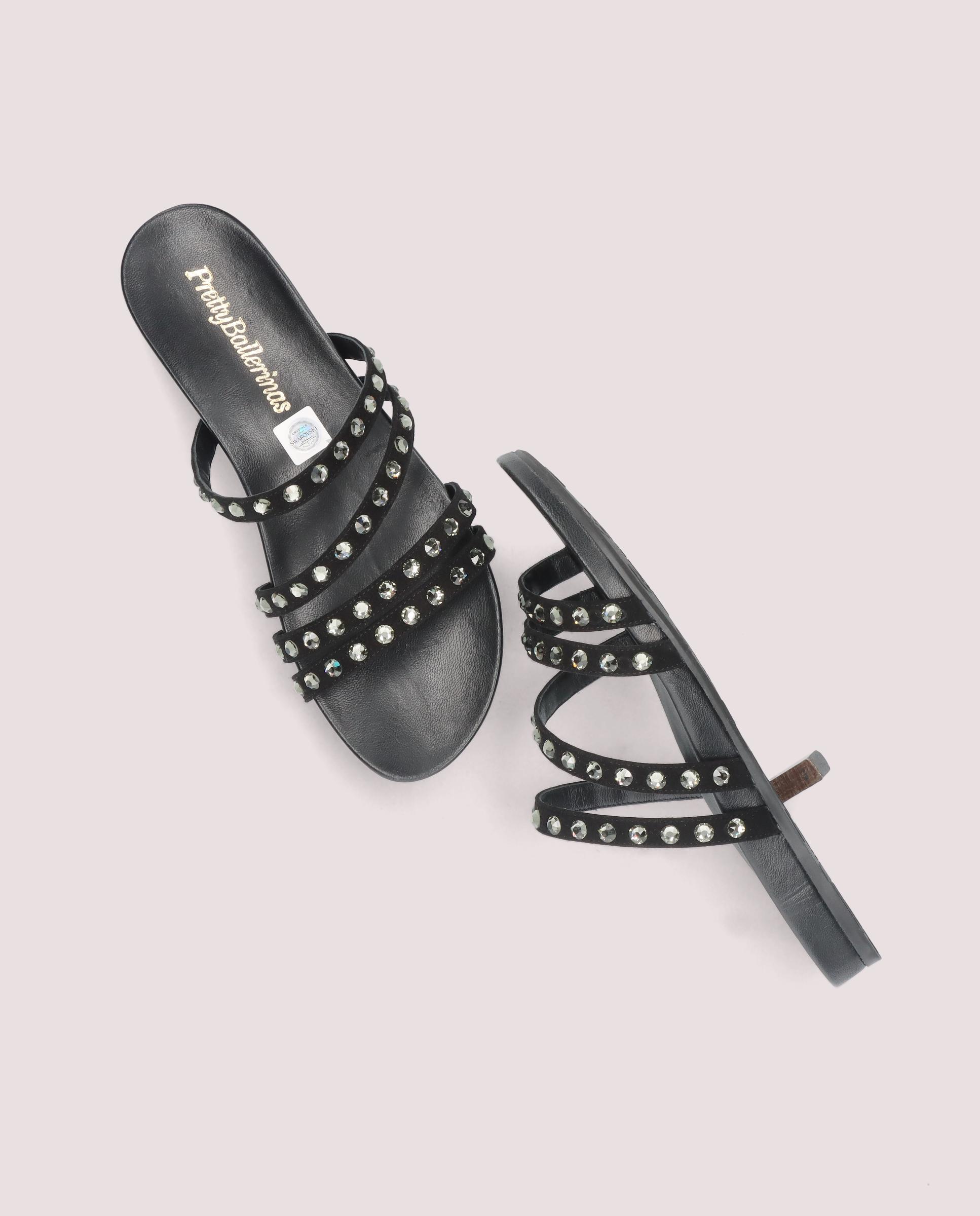 Black Suede Ivy Sandals