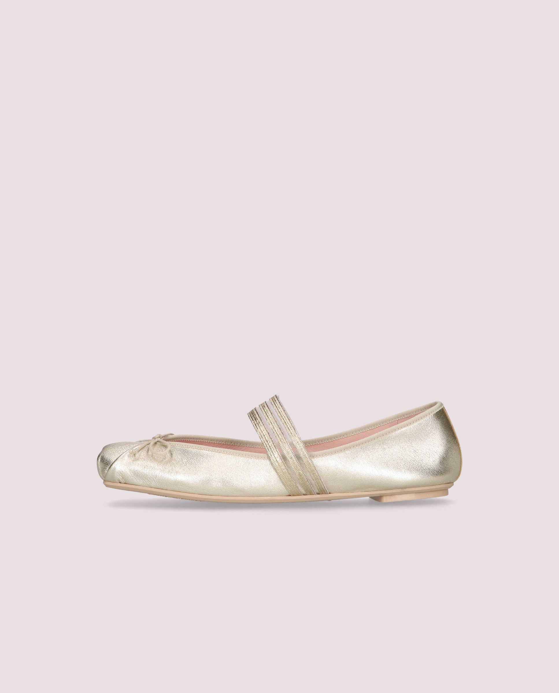 Kristen Gold Metallic Leather Ballerinas