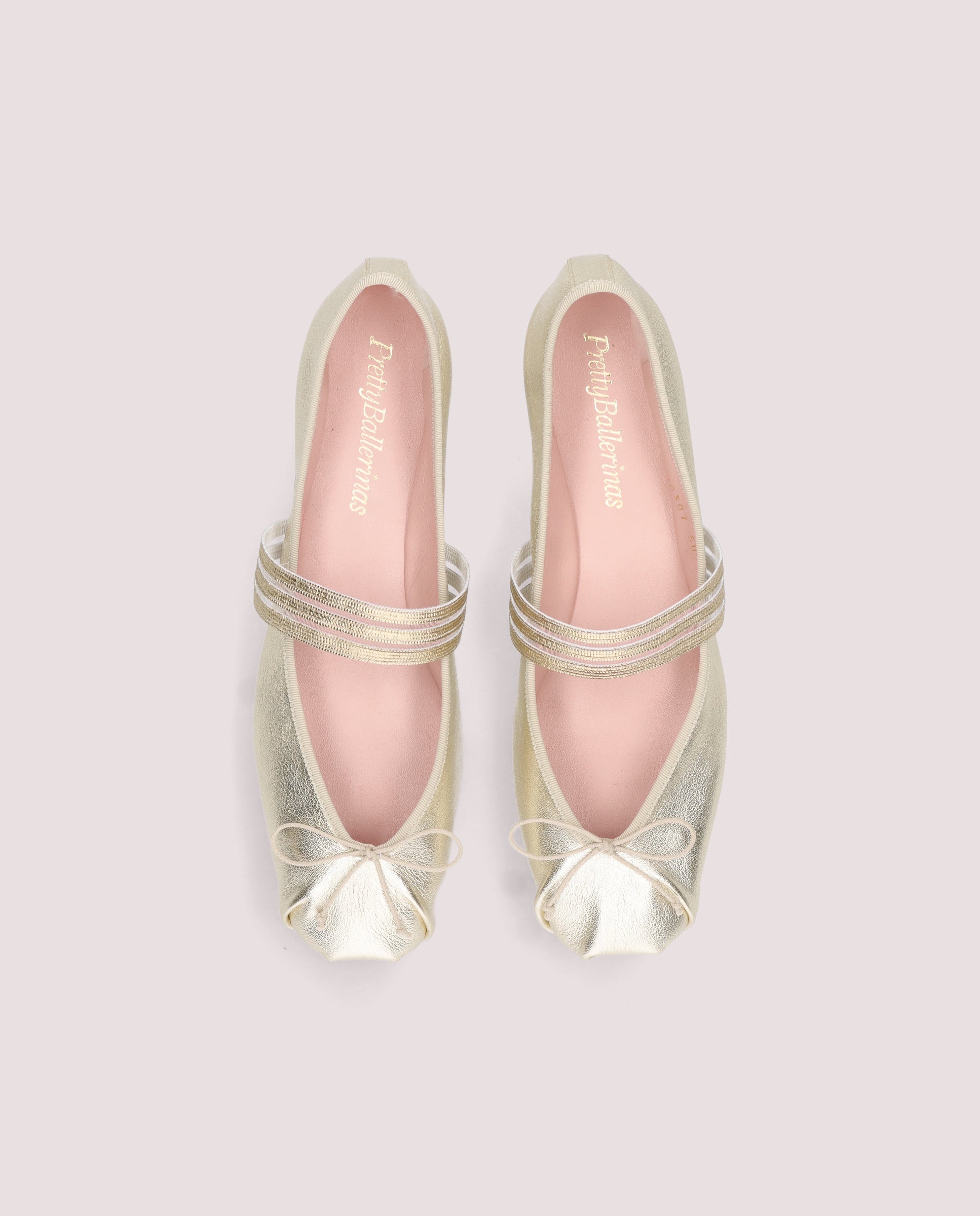 Kristen Gold Metallic Leather Ballerinas