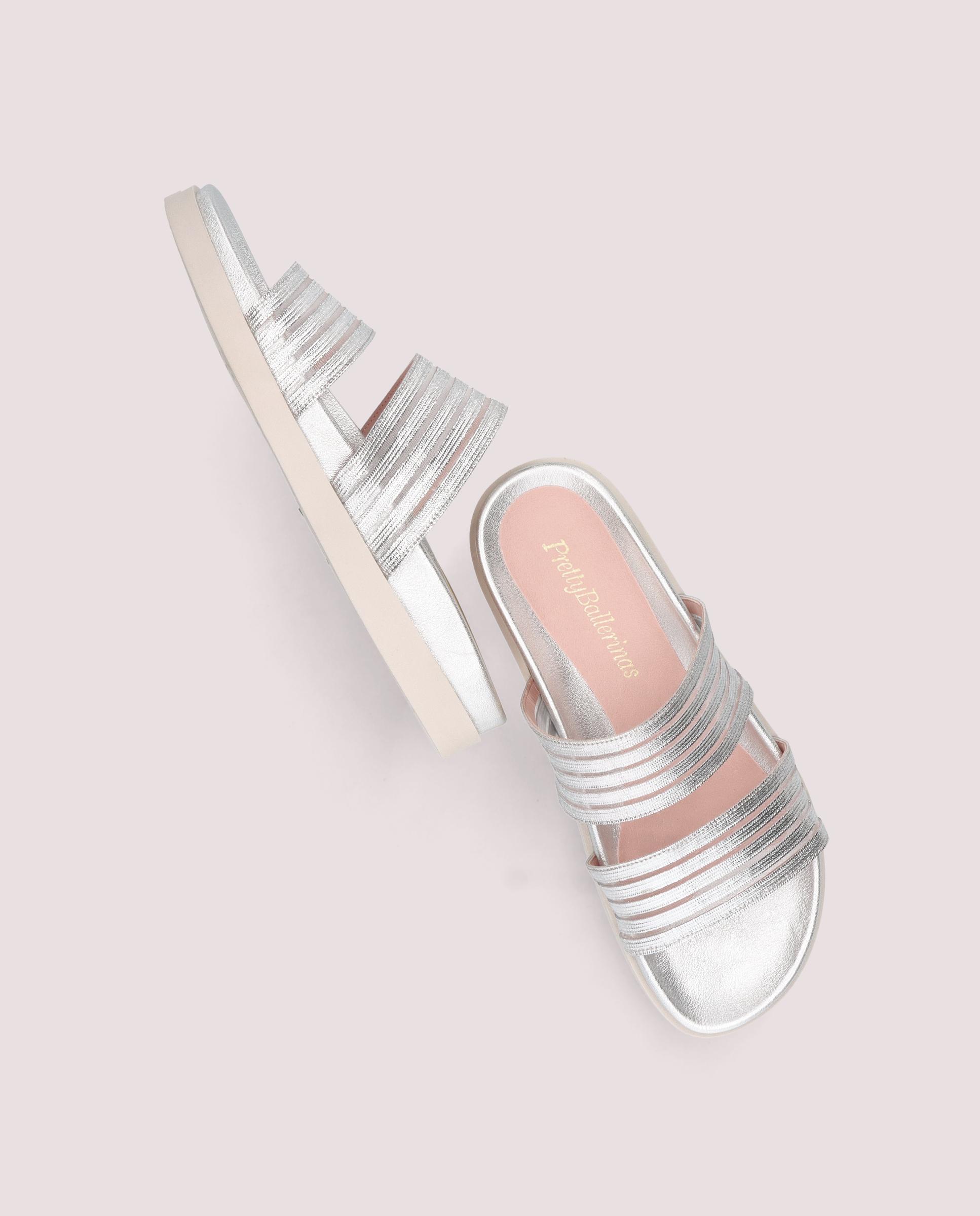 Singer Silver Woven Sandals