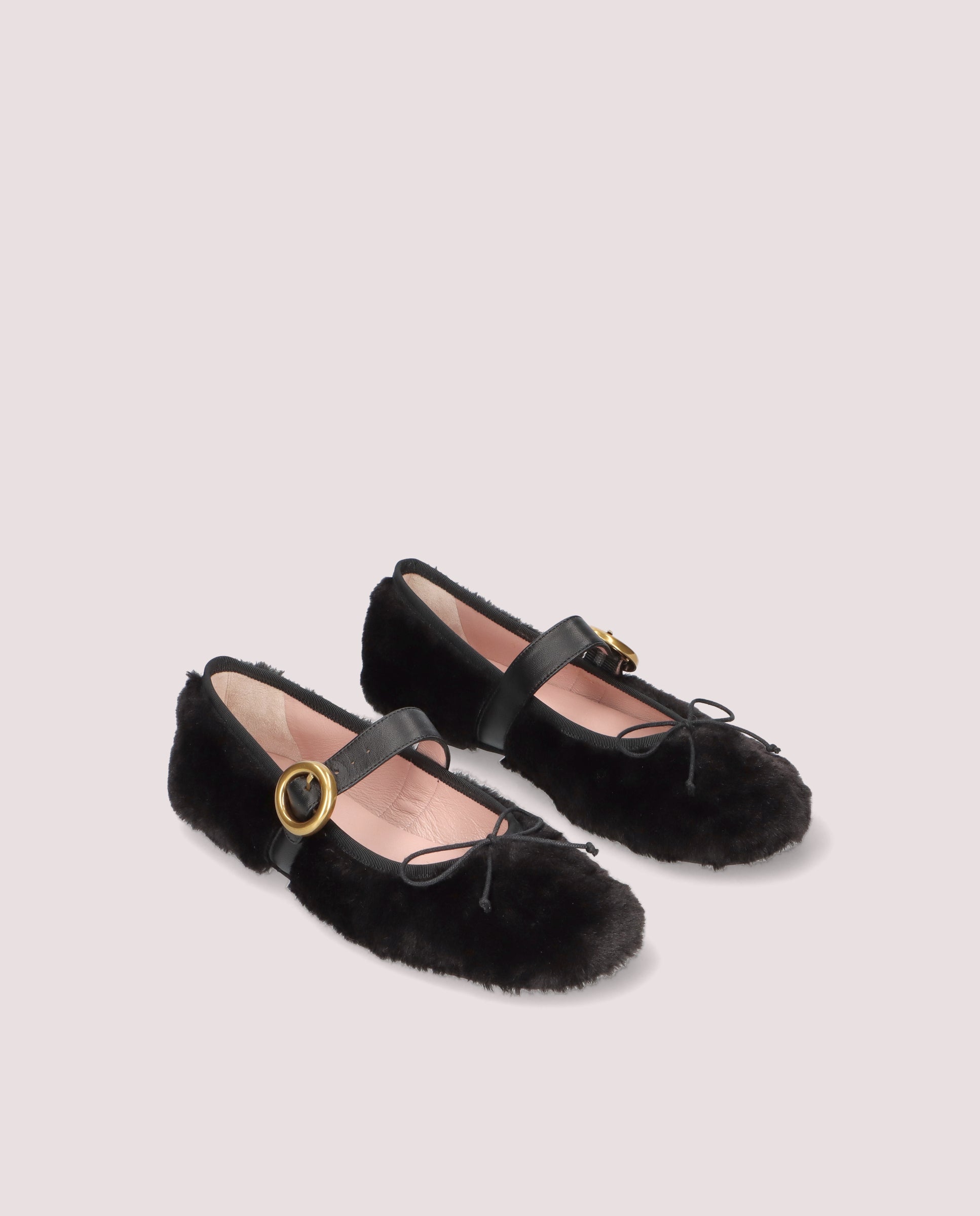 Georgia Black Woven Ballet Flats