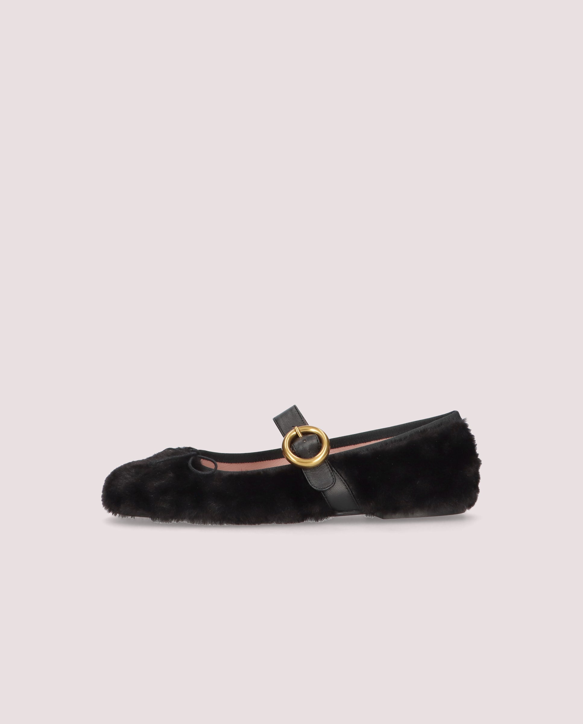 Georgia Black Woven Ballet Flats