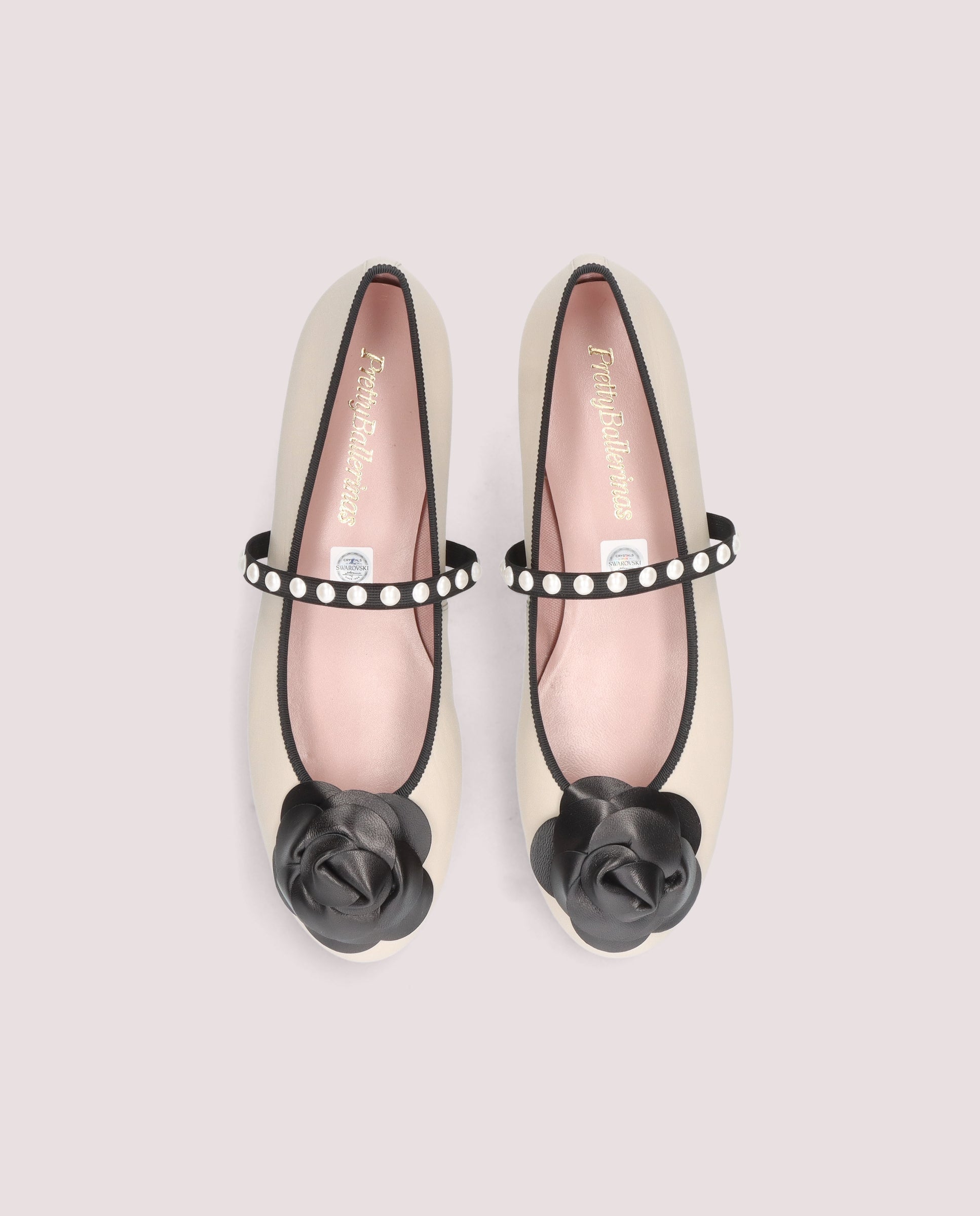 Nicole White Leather Ballet Flats