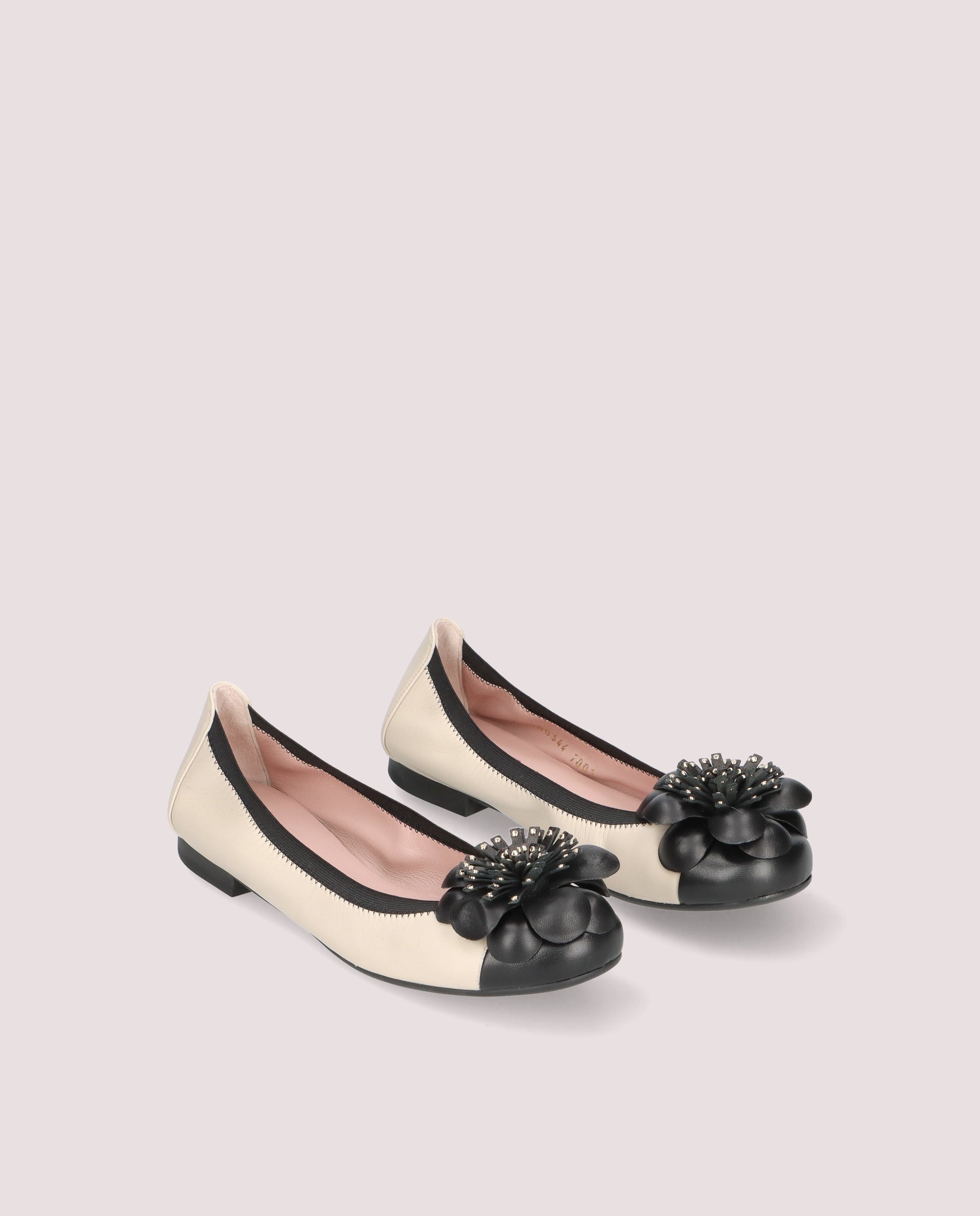 Shirley White Leather Ballet Flats