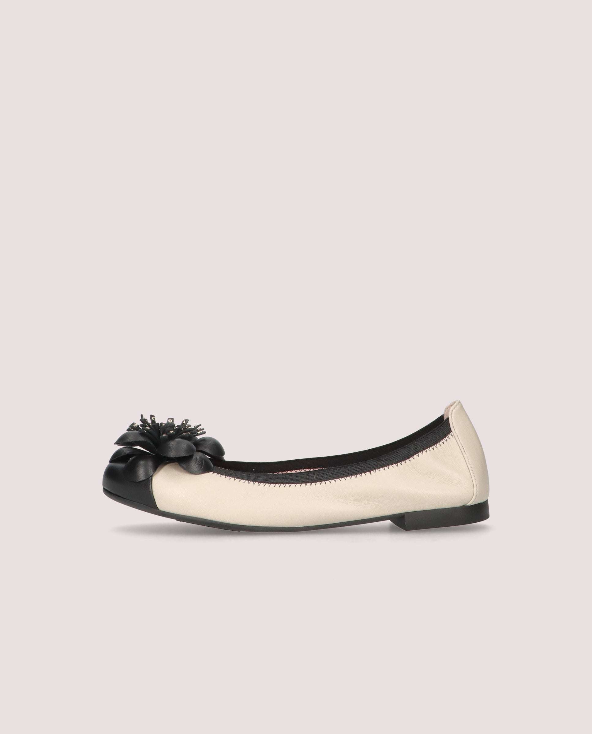 Shirley White Leather Ballet Flats