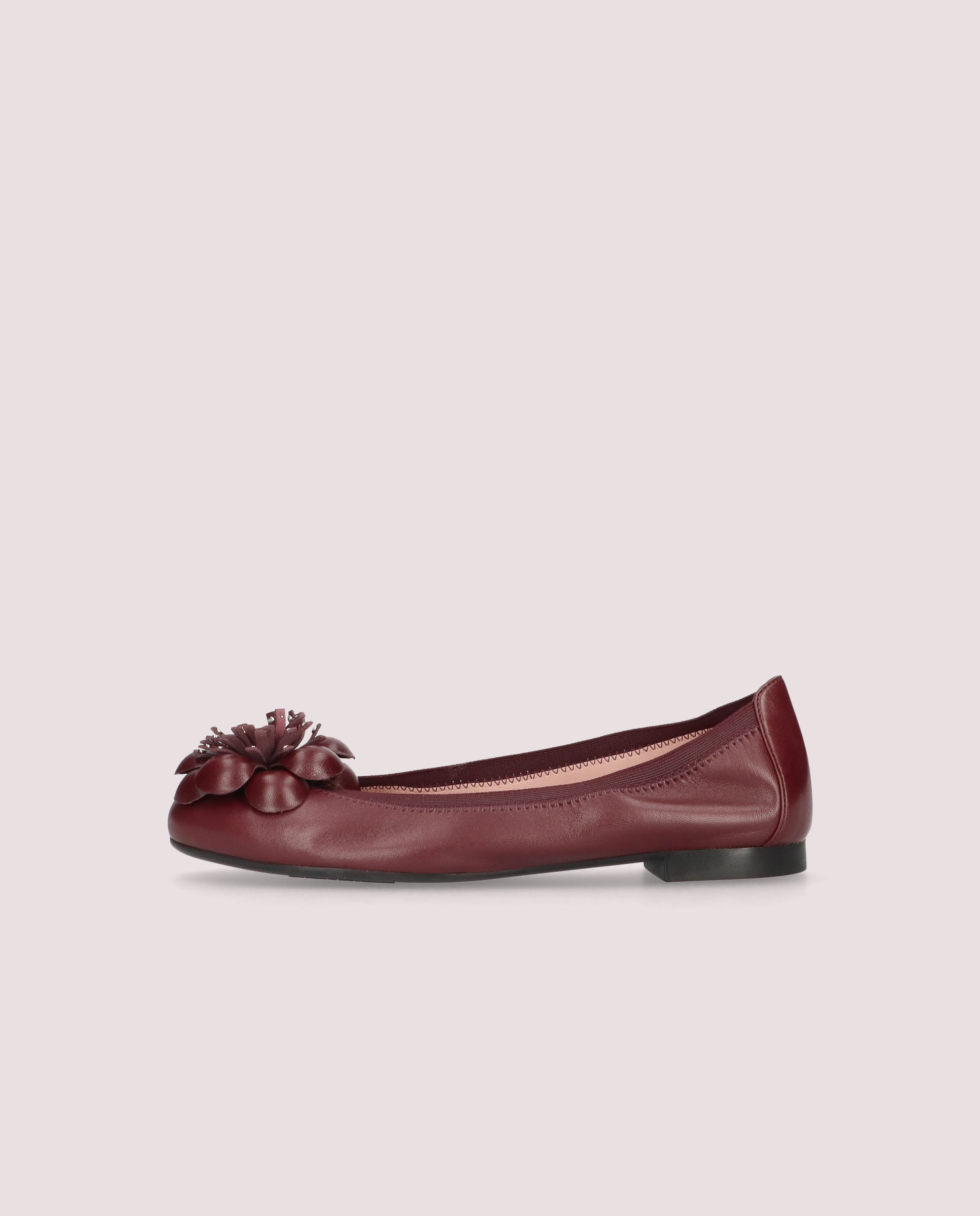 Shirley Red Leather Ballet Flats