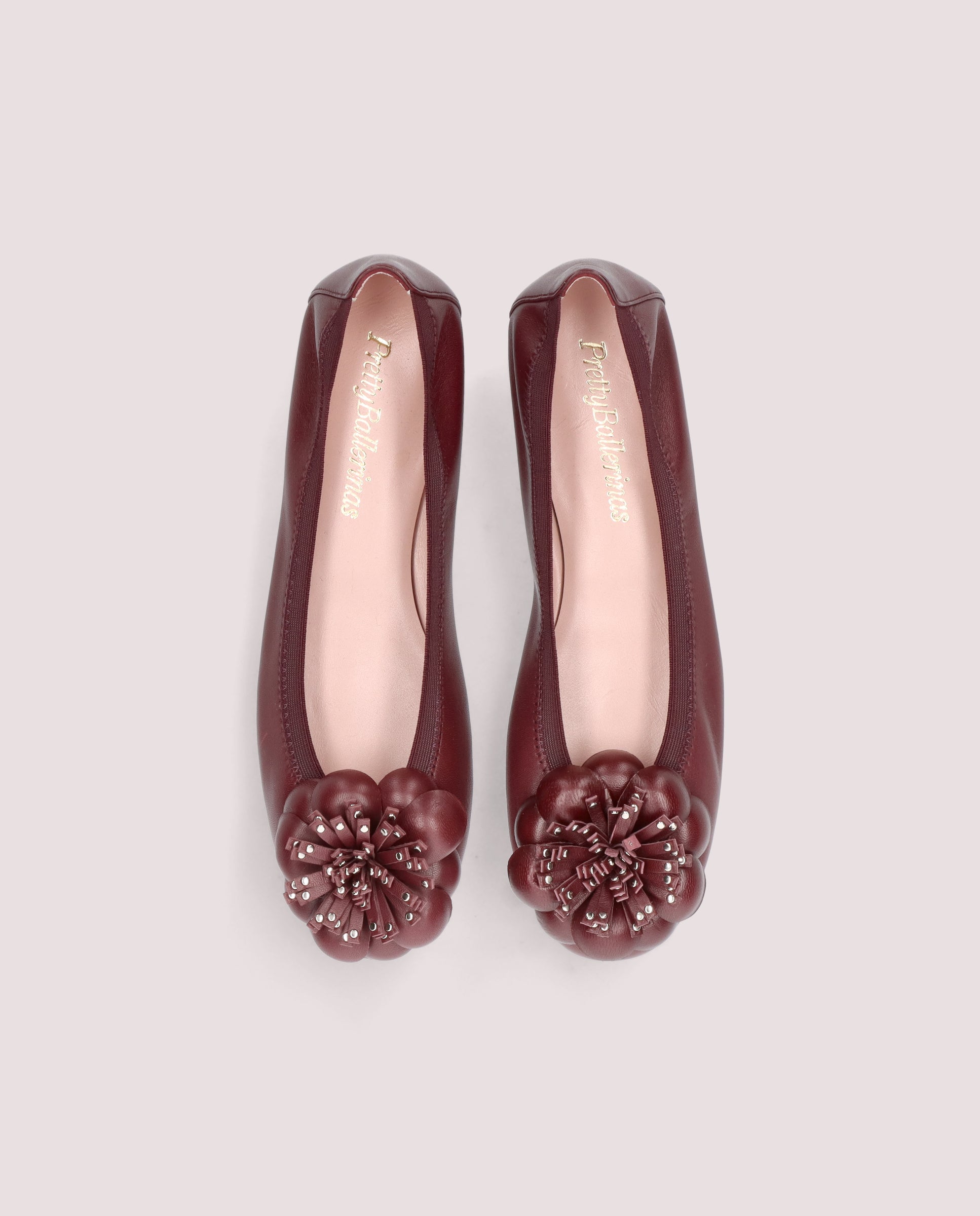 Shirley Red Leather Ballet Flats
