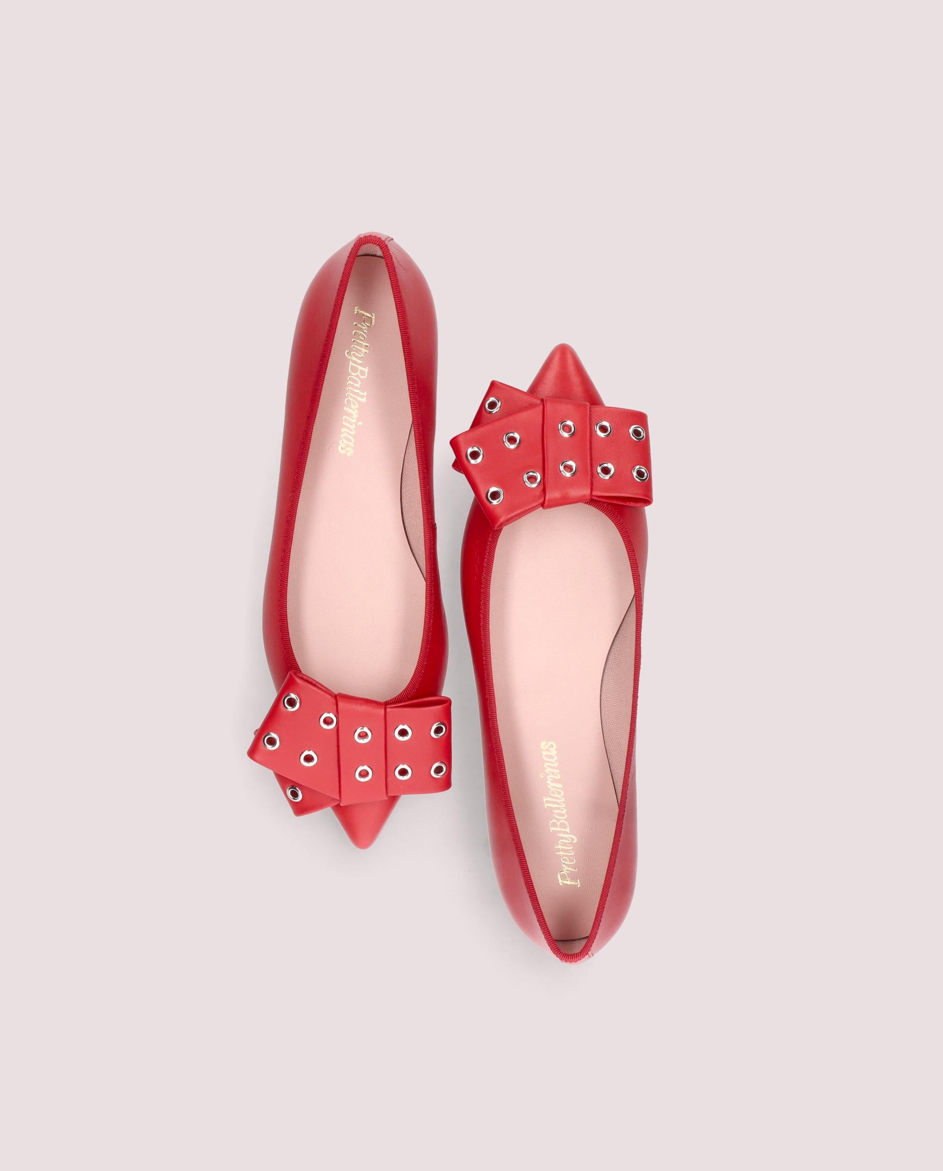 Ella Red Skin Ballet Flats