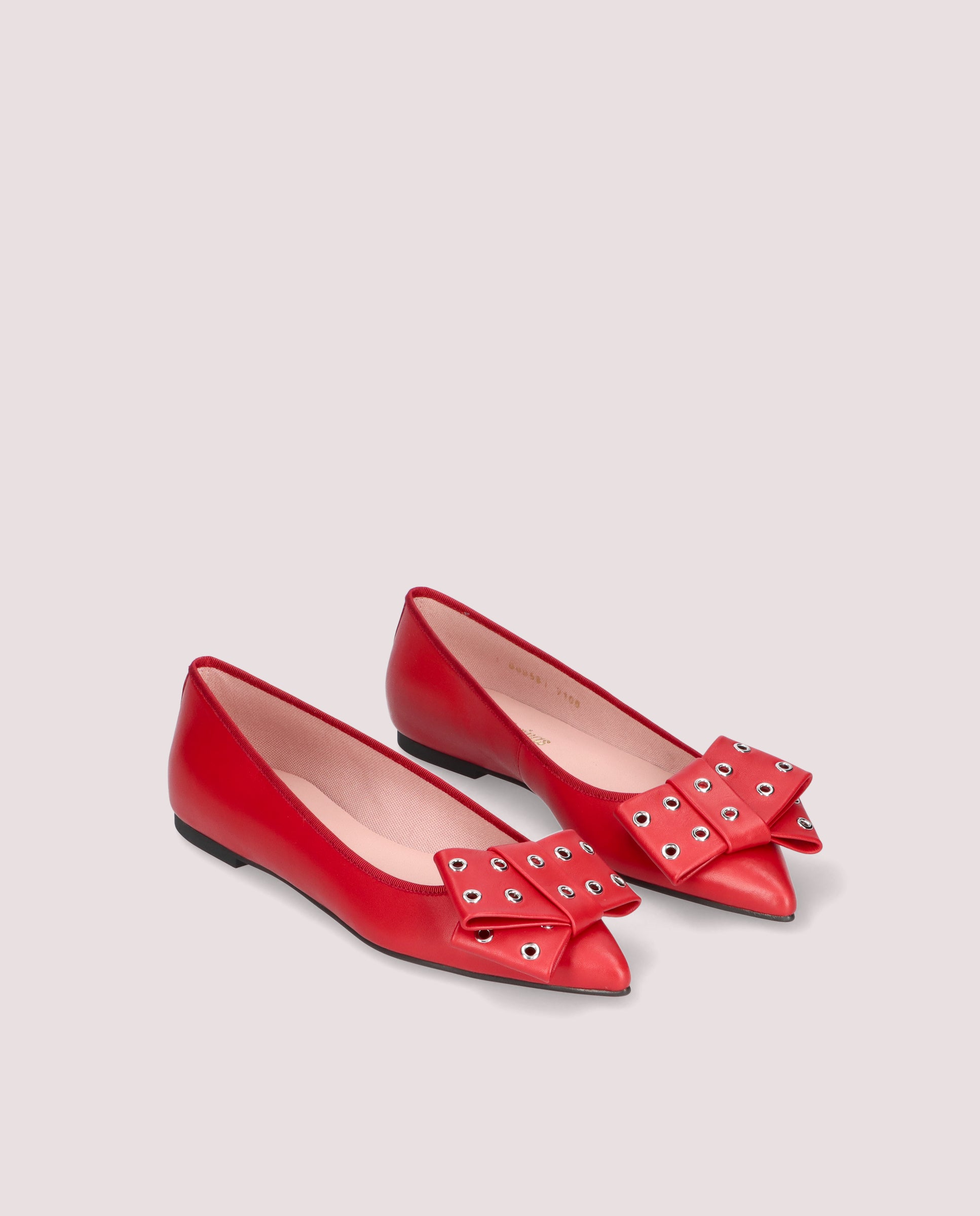 Ella Red Skin Ballerinas