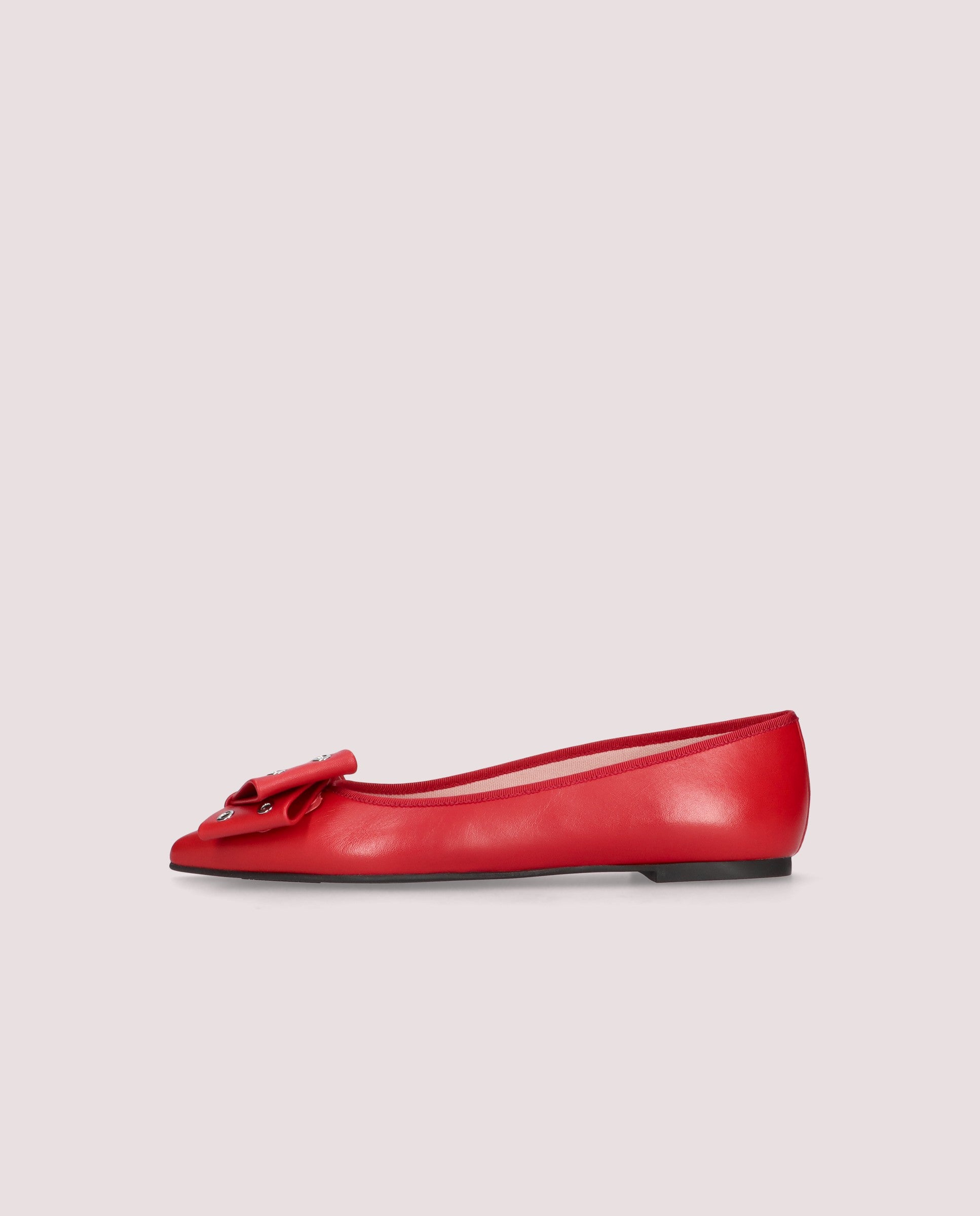 Ella Red Skin Ballerinas
