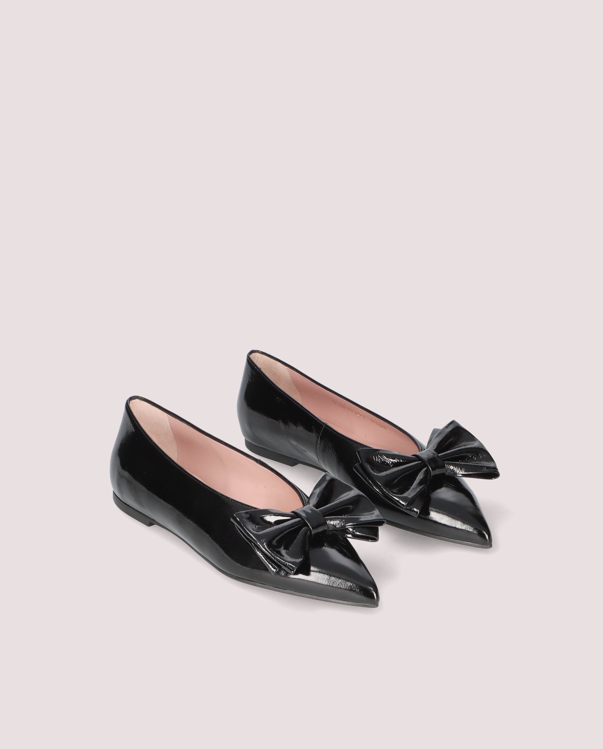 pretty ballerinas Ella Black Patent Leather Ballet Flats Top Sale