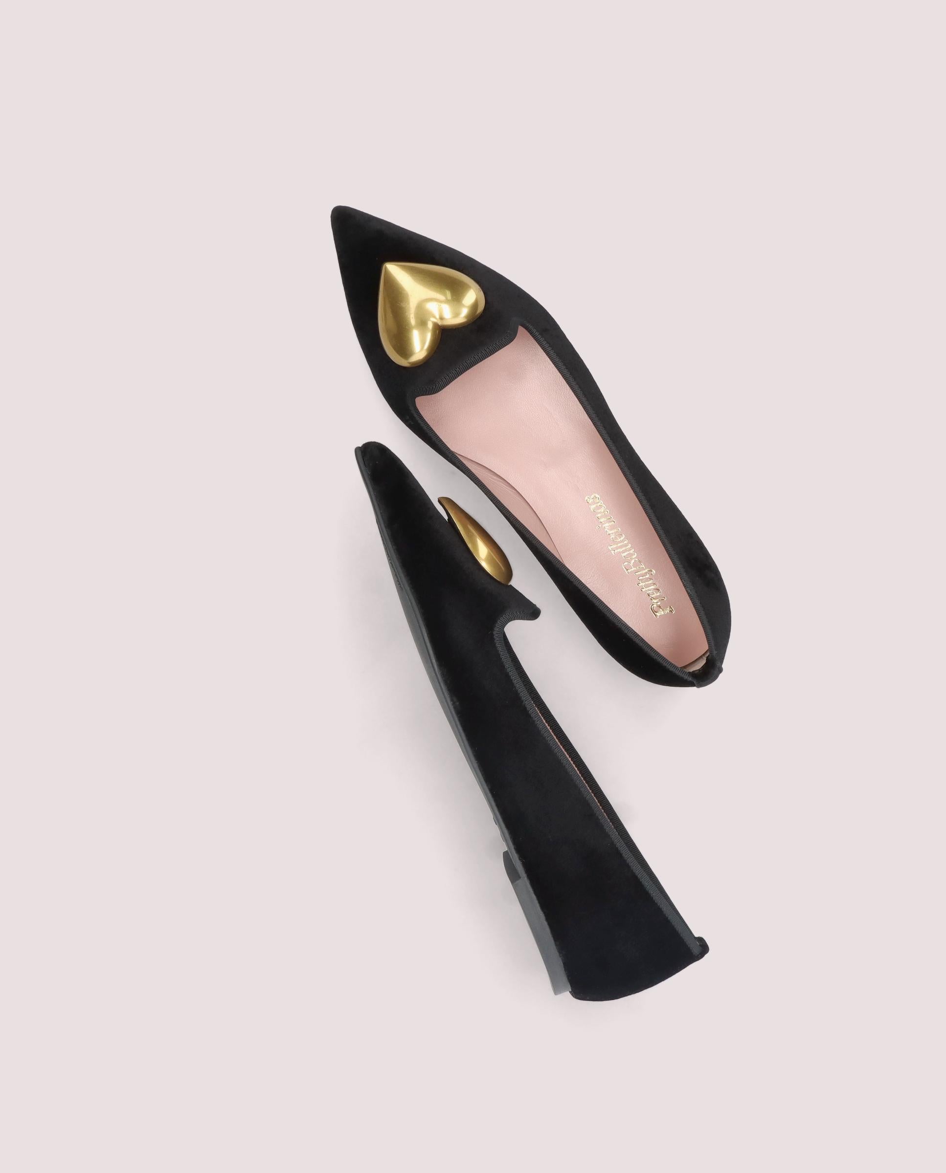 Ella Black Woven Loafers