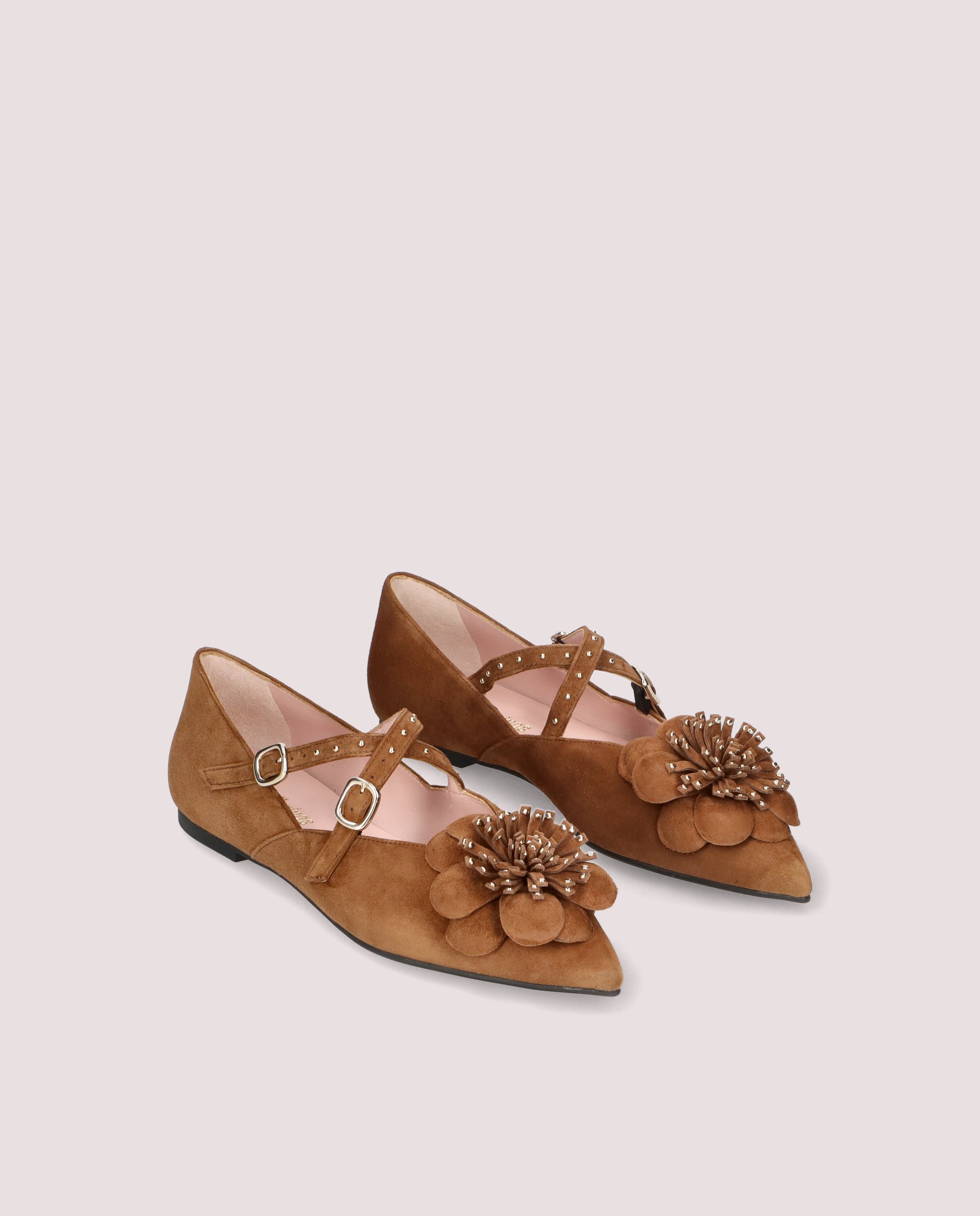 Brown Suede Ella Ballet Flats