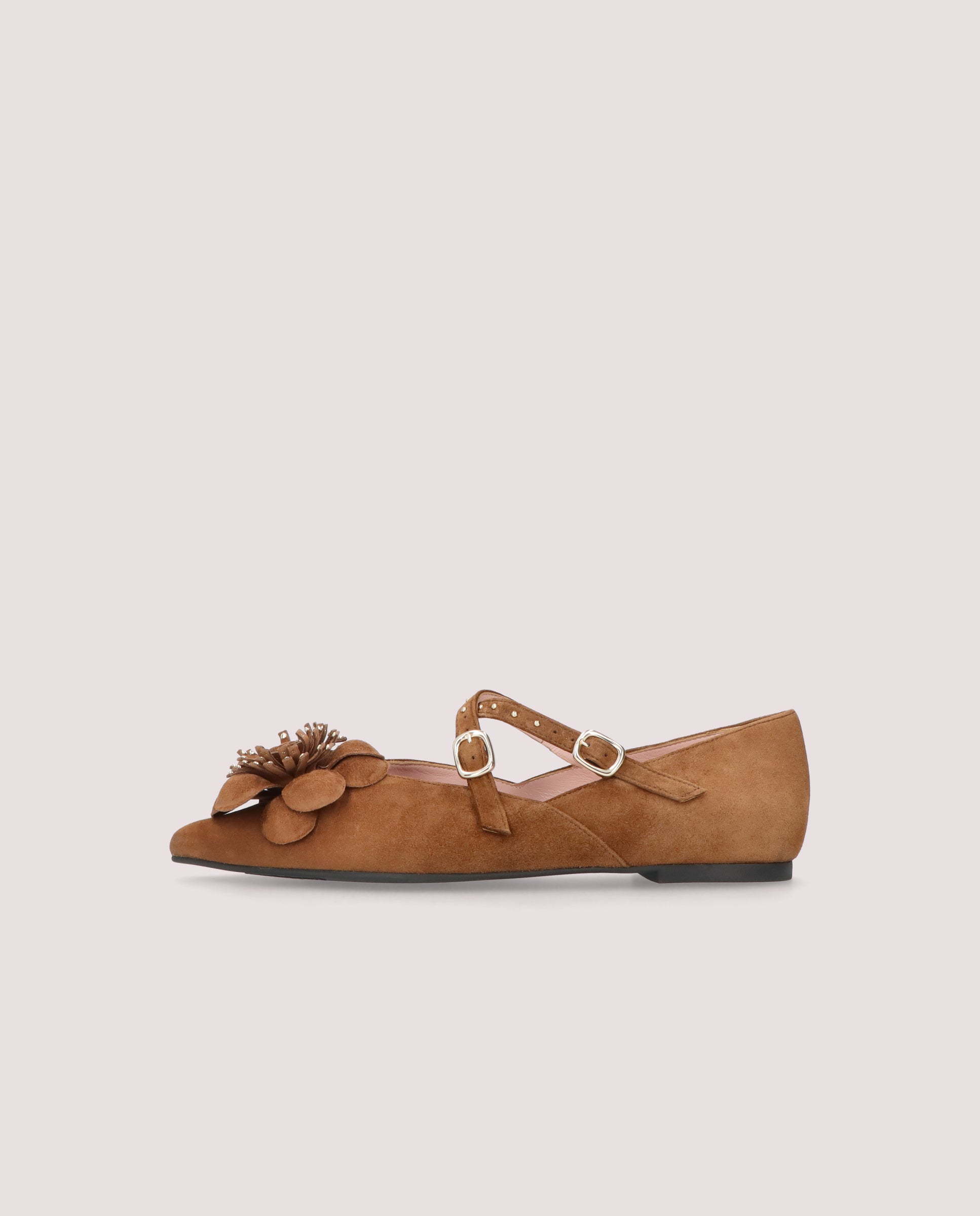 Brown Suede Ella Ballet Flats