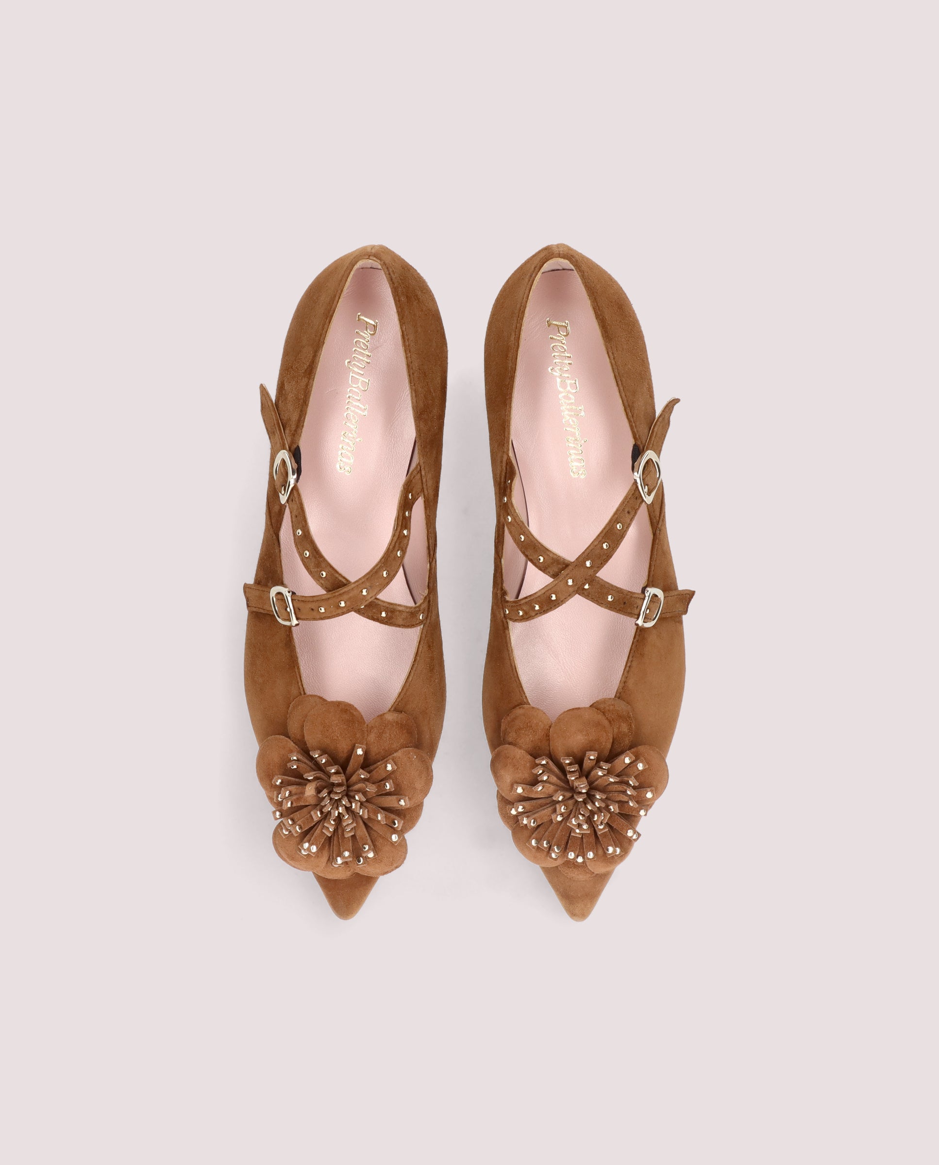 Brown Suede Ella Ballet Flats