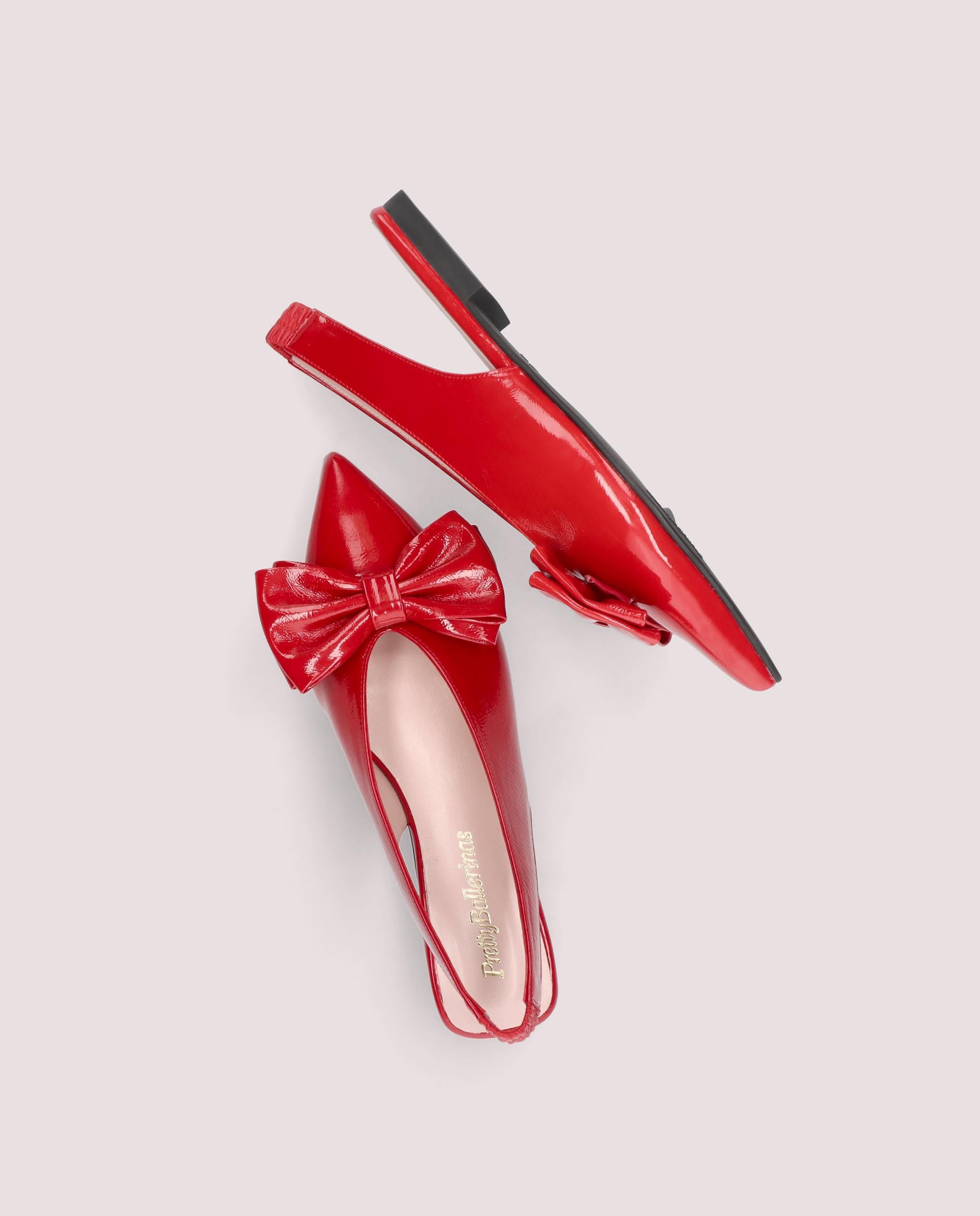 Yvette Red Patent Leather Ballet Flats