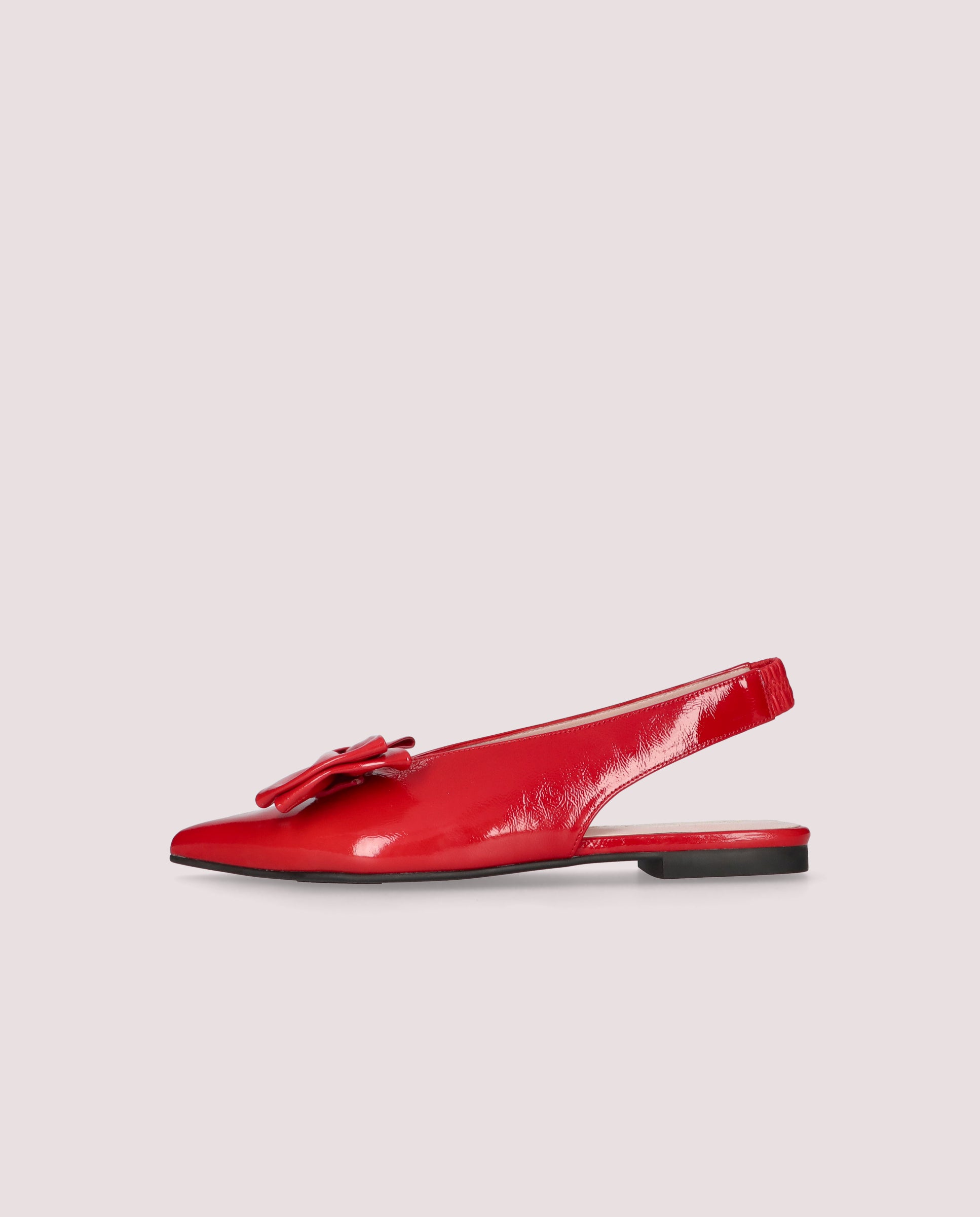 Yvette Red Patent Leather Ballet Flats