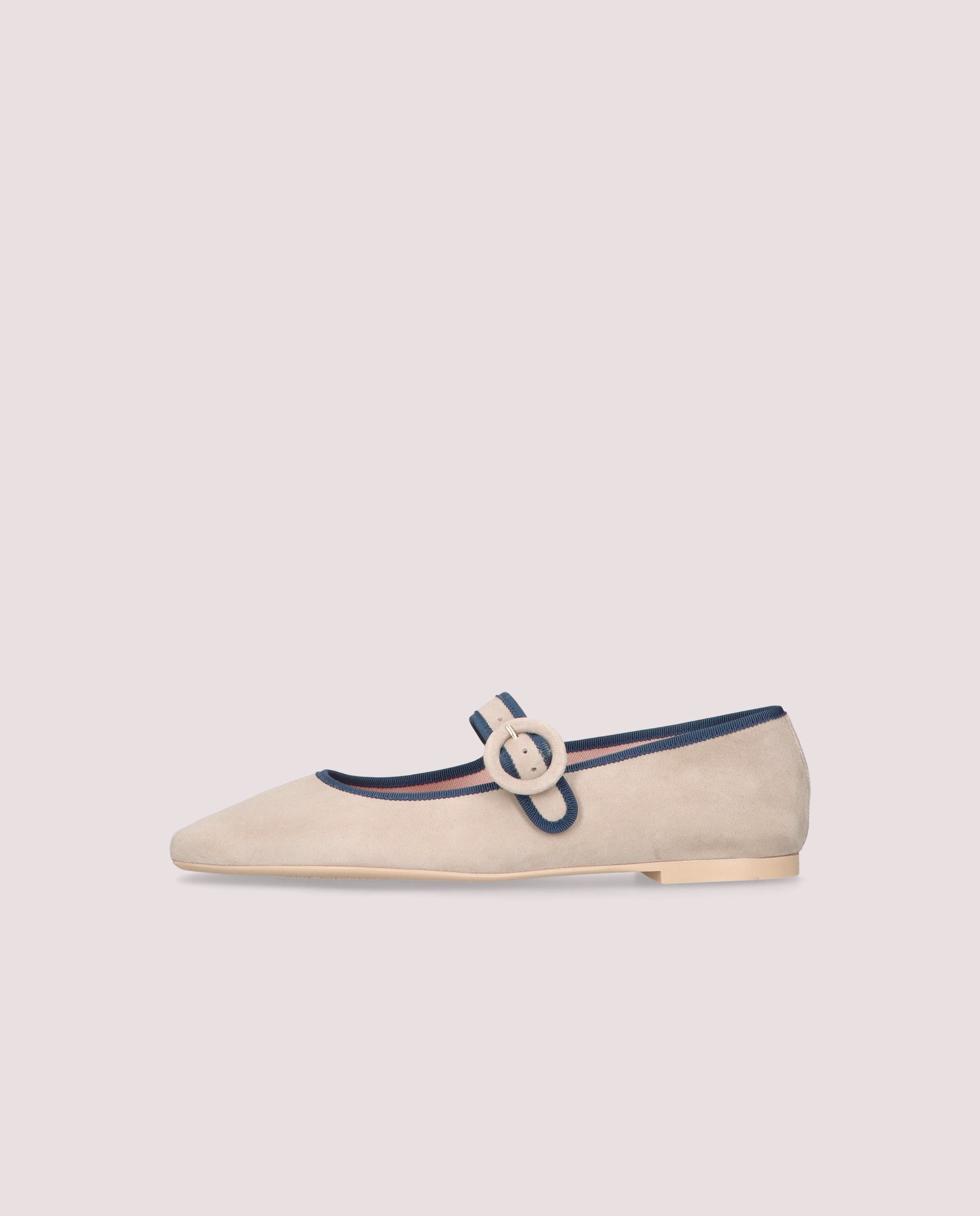 Camille Beige Suede Ballerinas