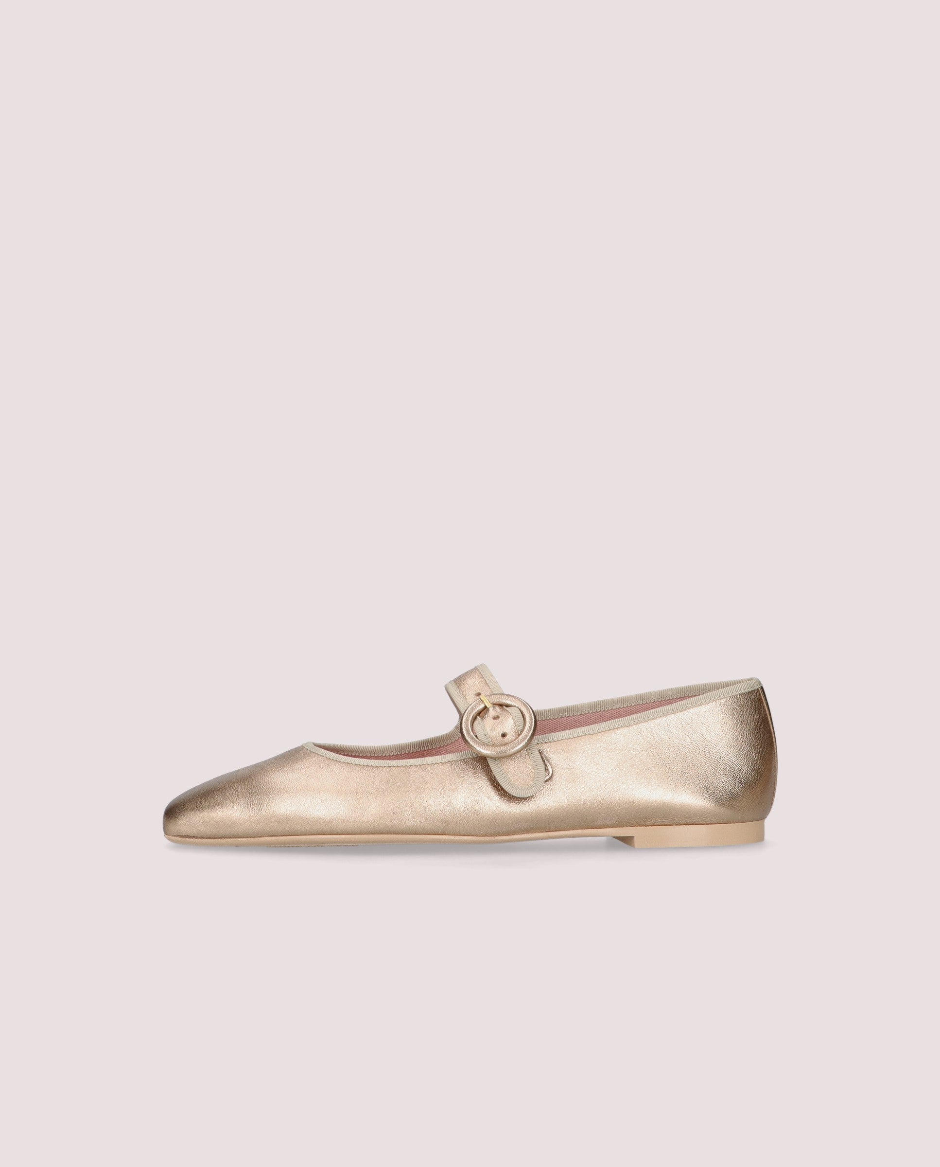 Camille Gold Metallic Leather Ballerinas