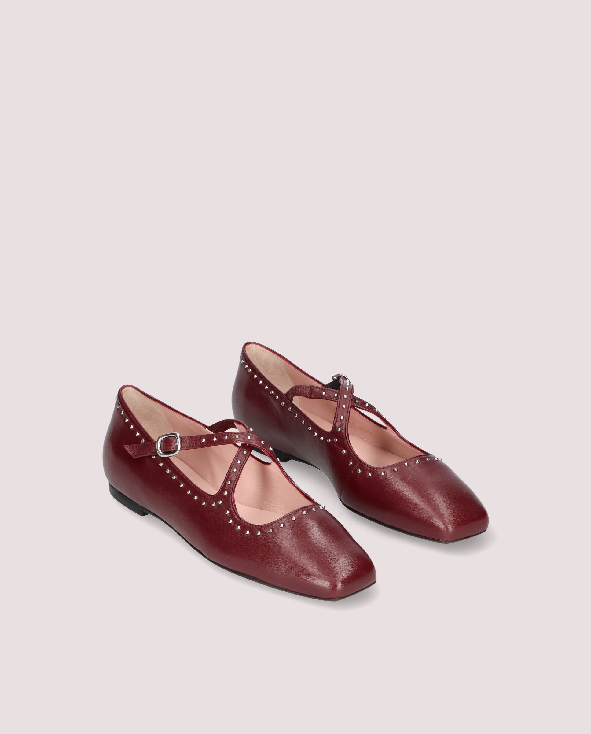 Camille Red Leather Ballet Flats