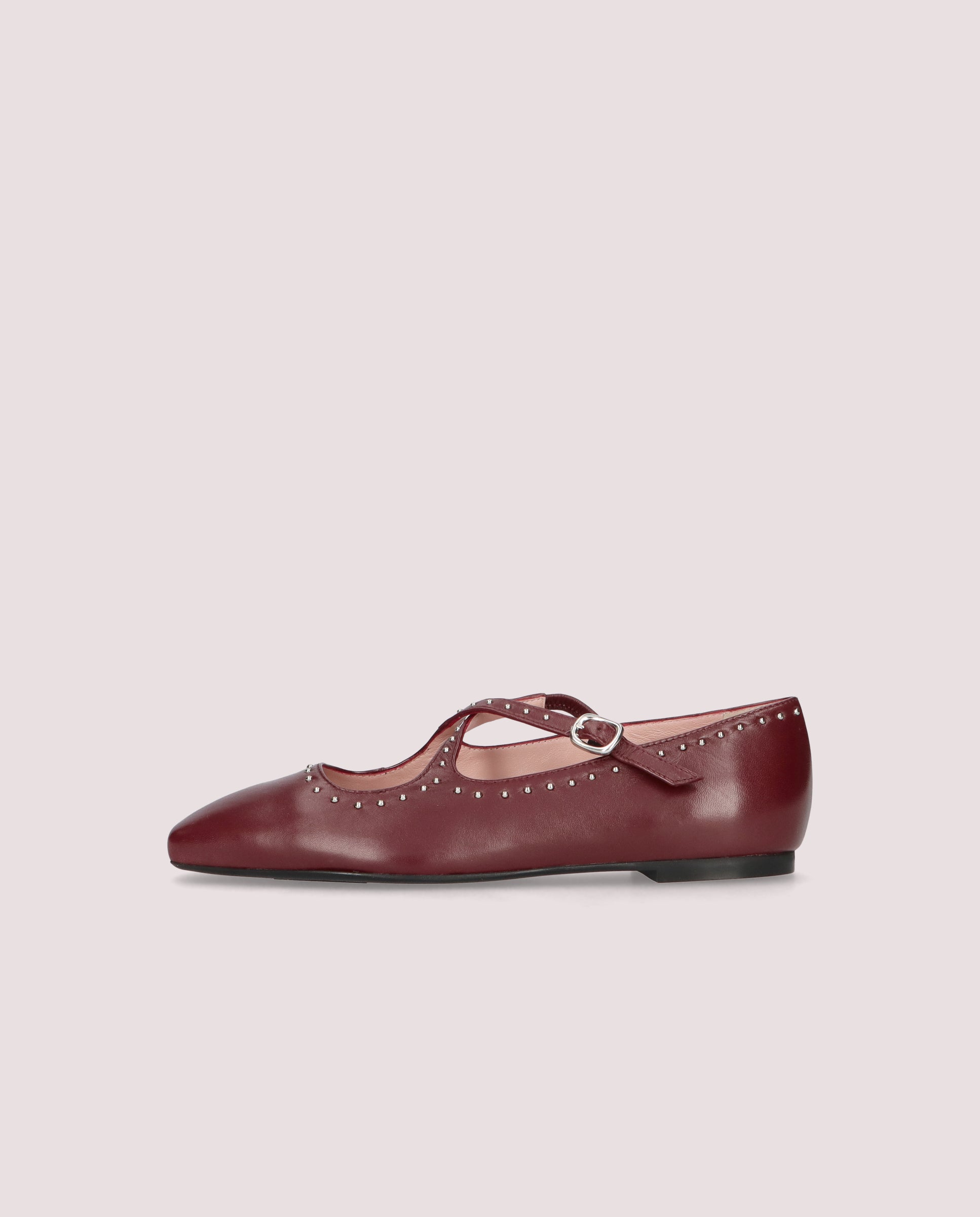 Camille Red Leather Ballet Flats