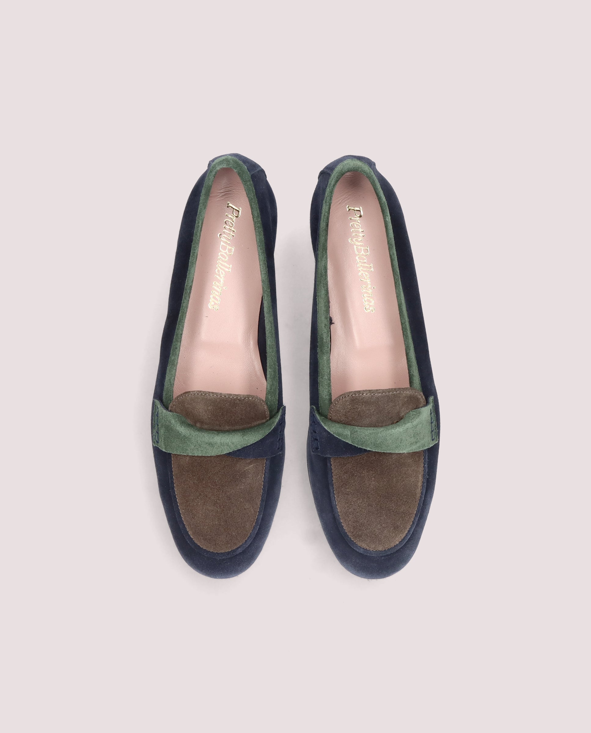 Faye Blue Suede Loafers
