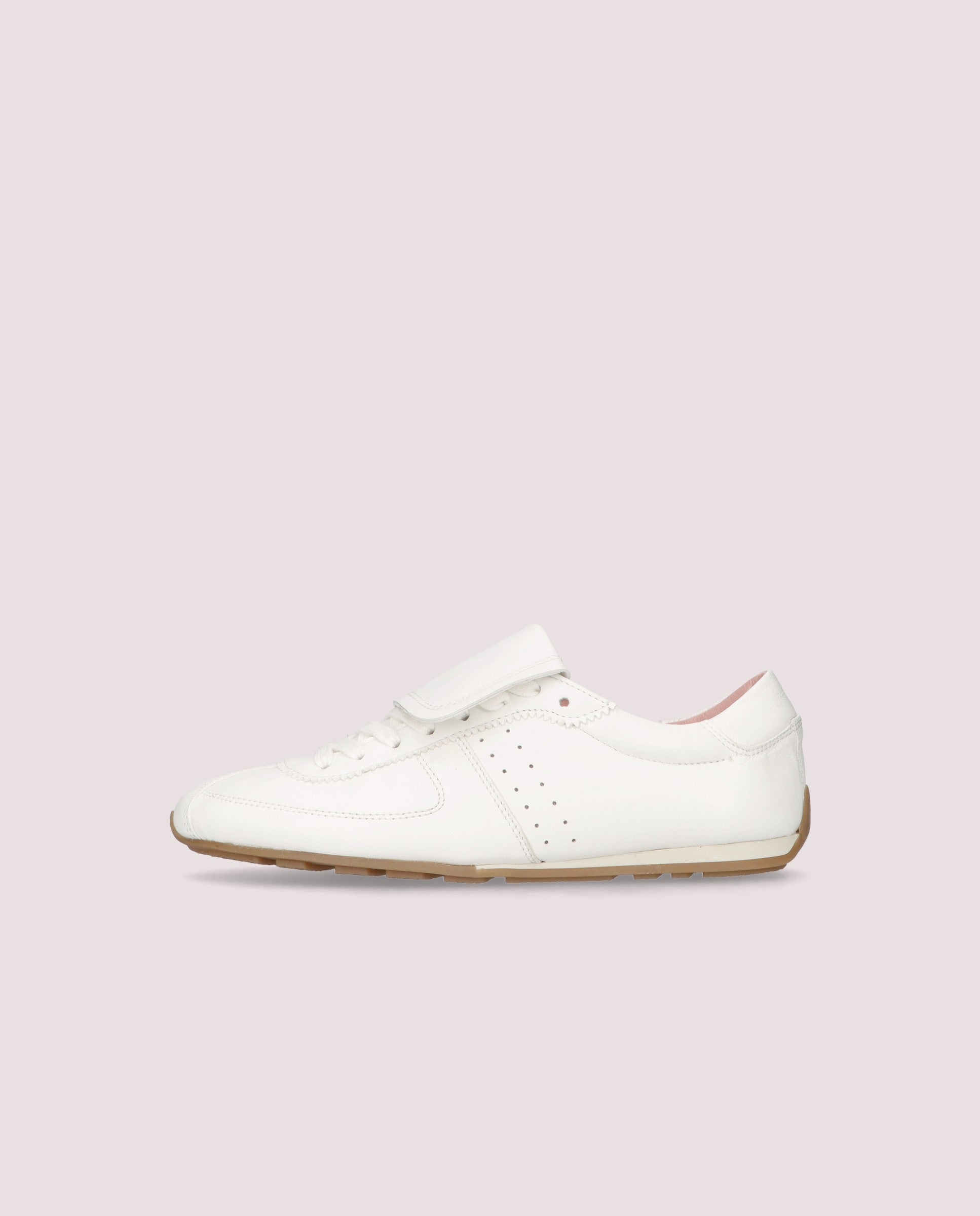 Eliana White Leather Sports Shoes