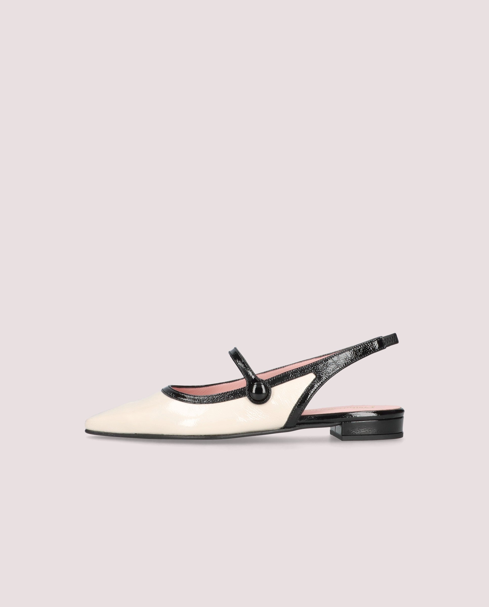 Tabitha White Patent Leather Flats
