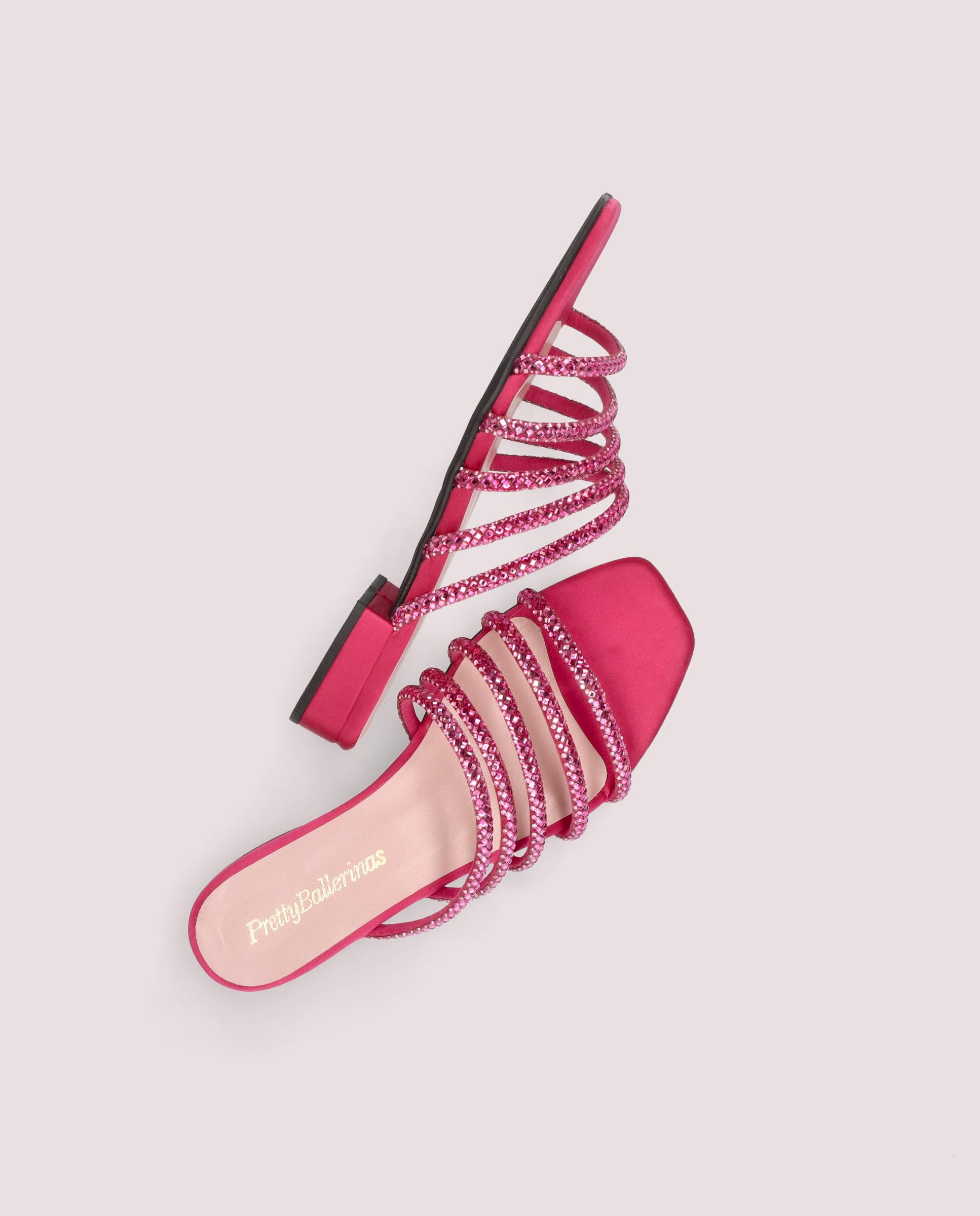 Eva Pink Fabric Sandals