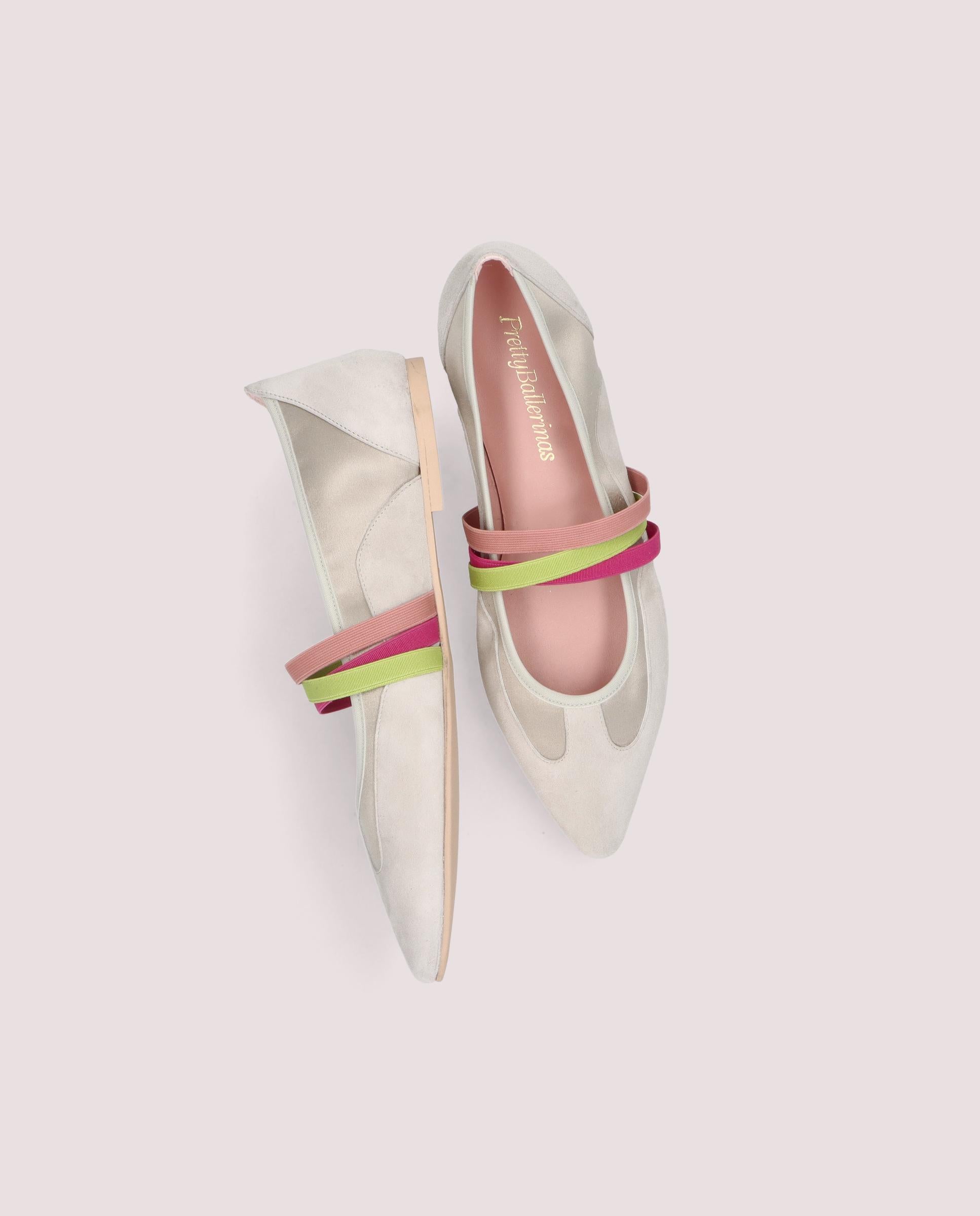 Tyra Pink Suede Ballerinas