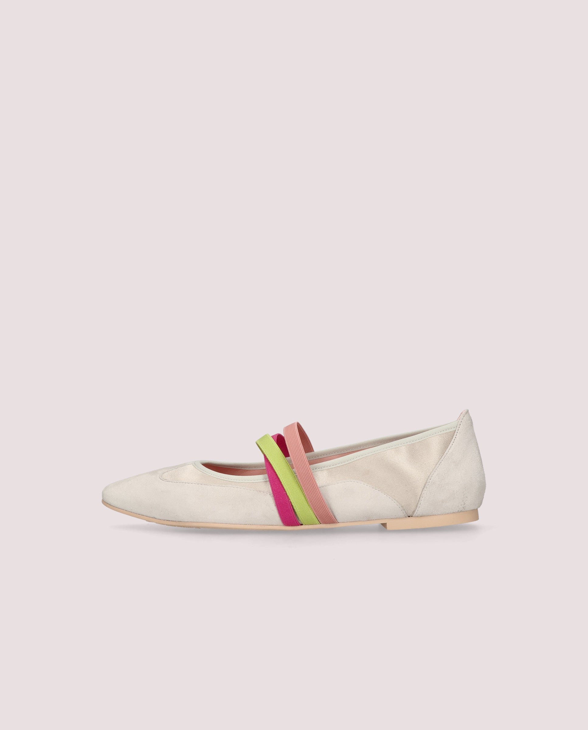 Tyra Pink Suede Ballerinas