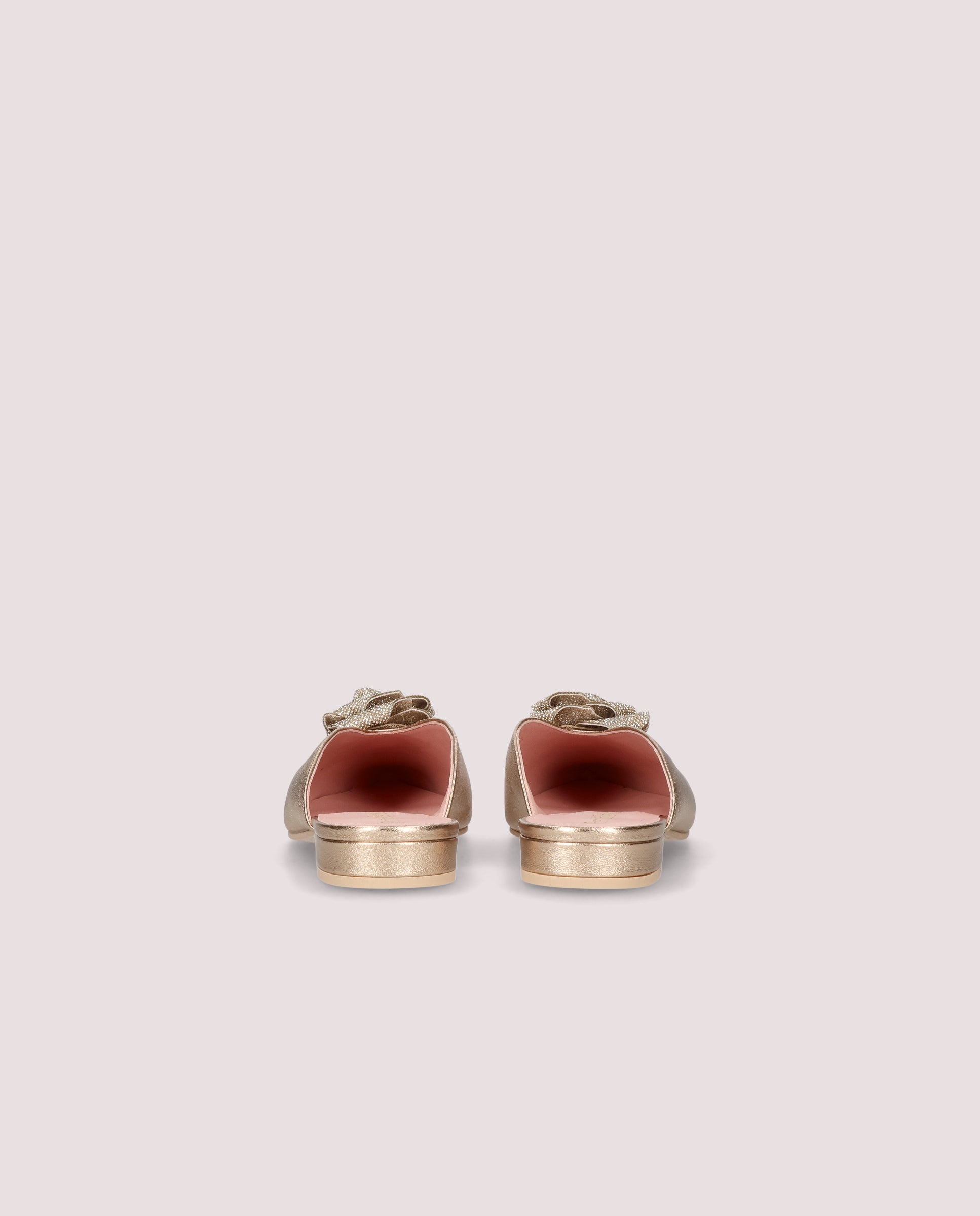 Clementine Mules Gold Metallic Leather