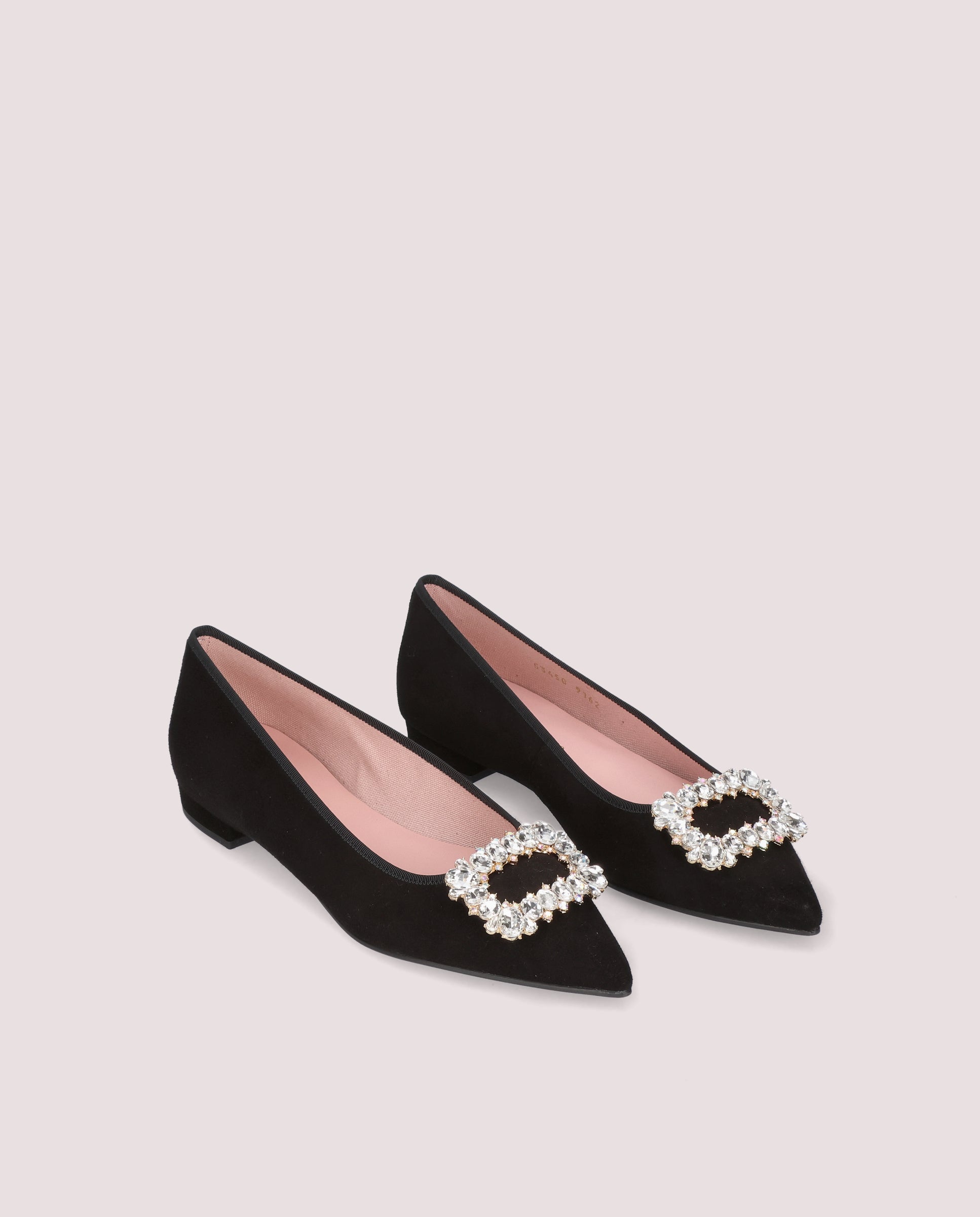 Clementine Black Suede Ballerinas