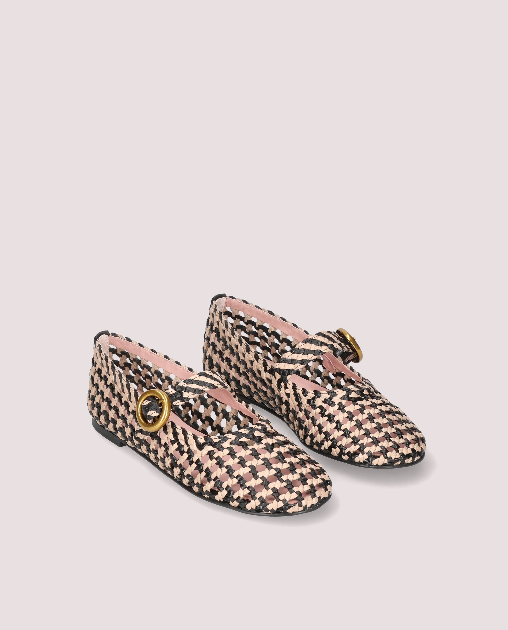 Georgia Black Skin Ballerinas