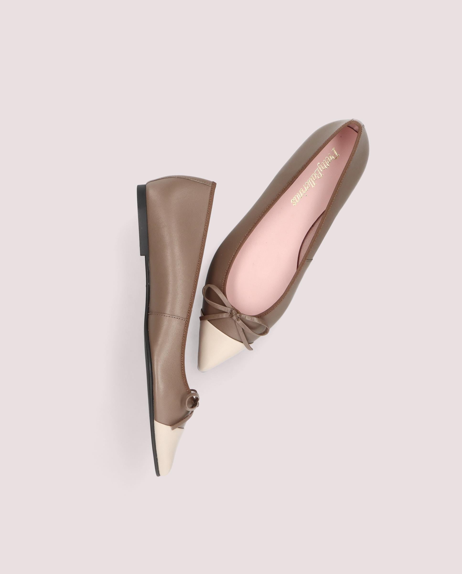Paris Brown Leather Flats