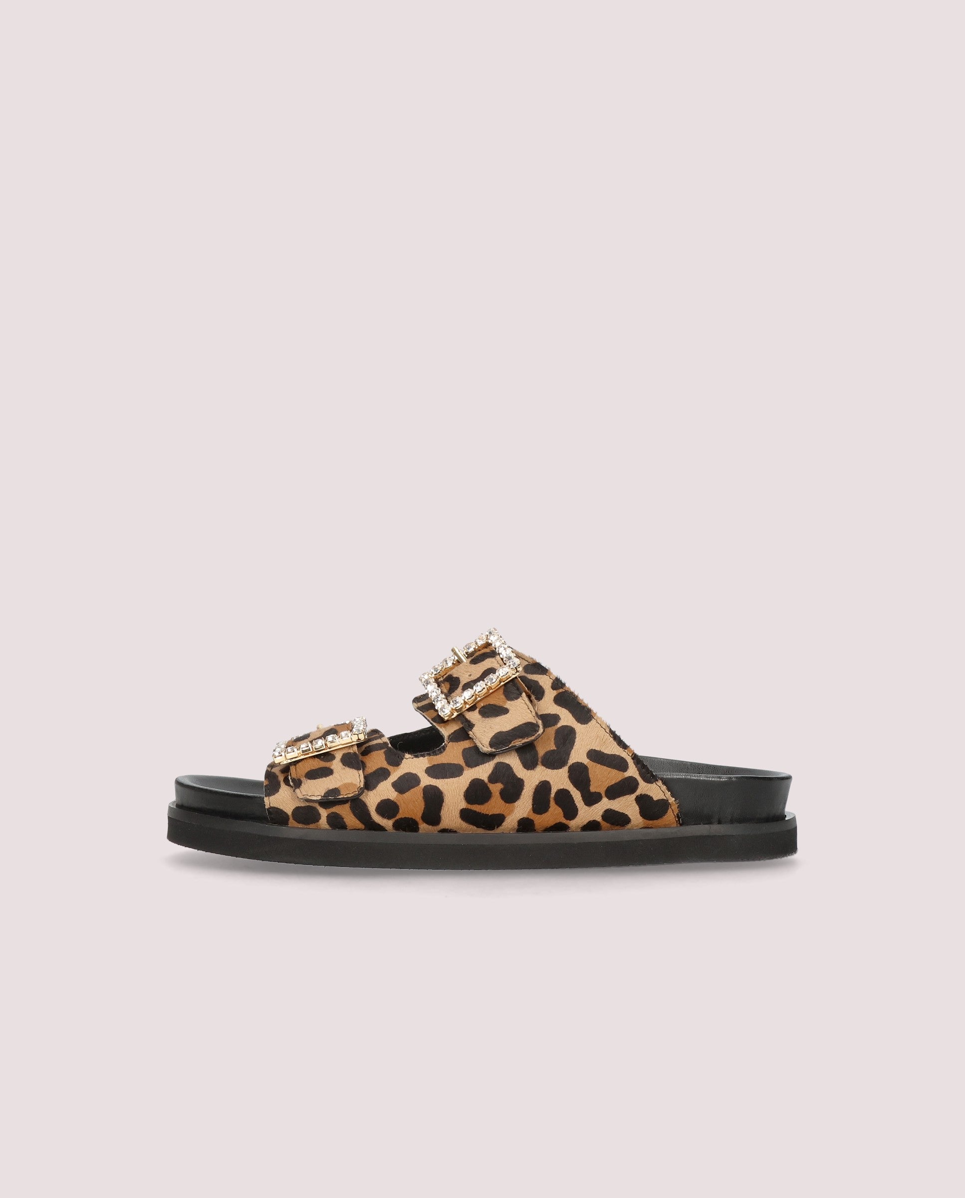 Belle Animal Print Pony Sandals